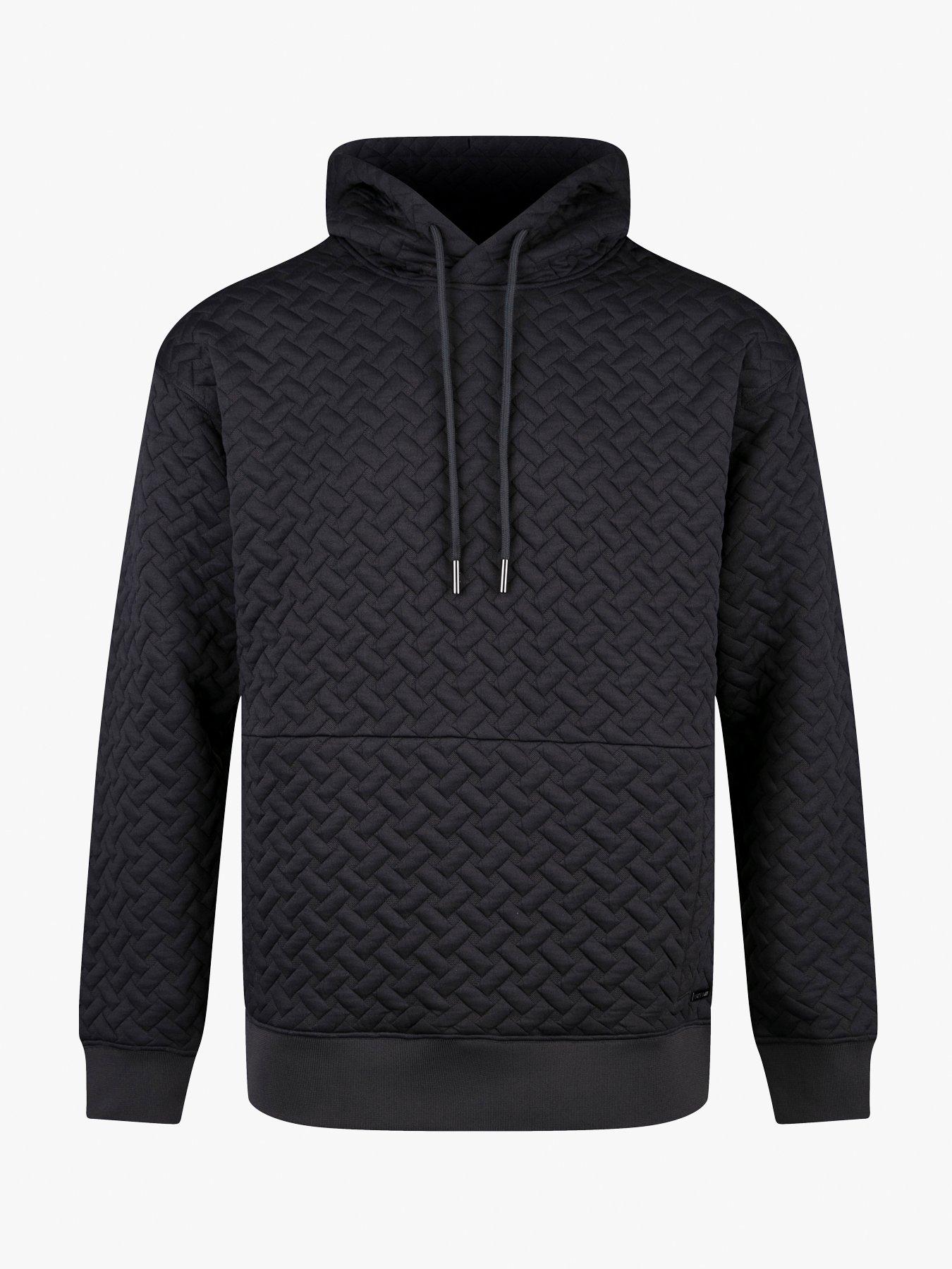  image of luke-1977-melrose-textured-sweatshirt-grey