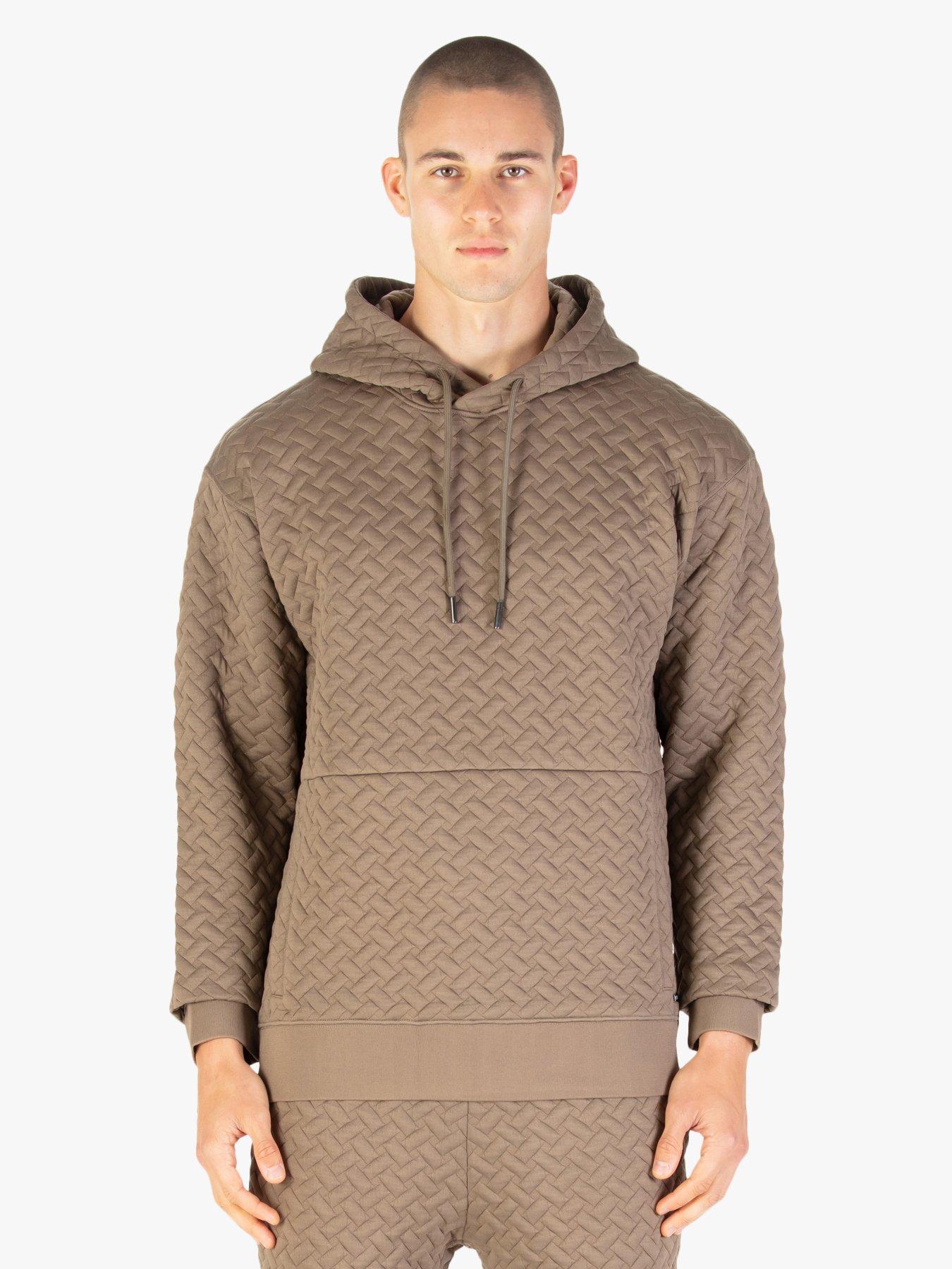  image of luke-1977-melrose-textured-sweatshirt-brown