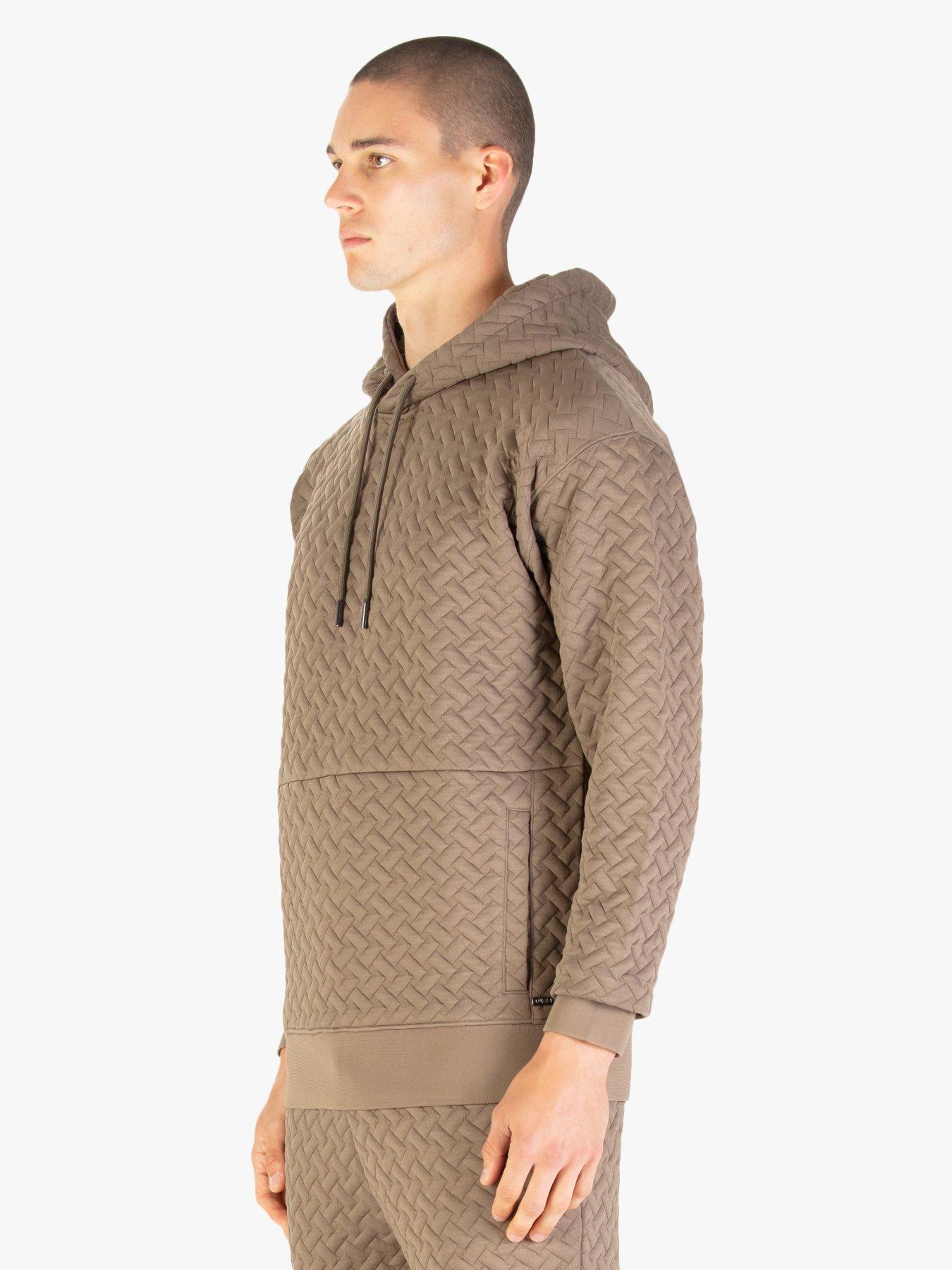  image of luke-1977-melrose-textured-sweatshirt-brown