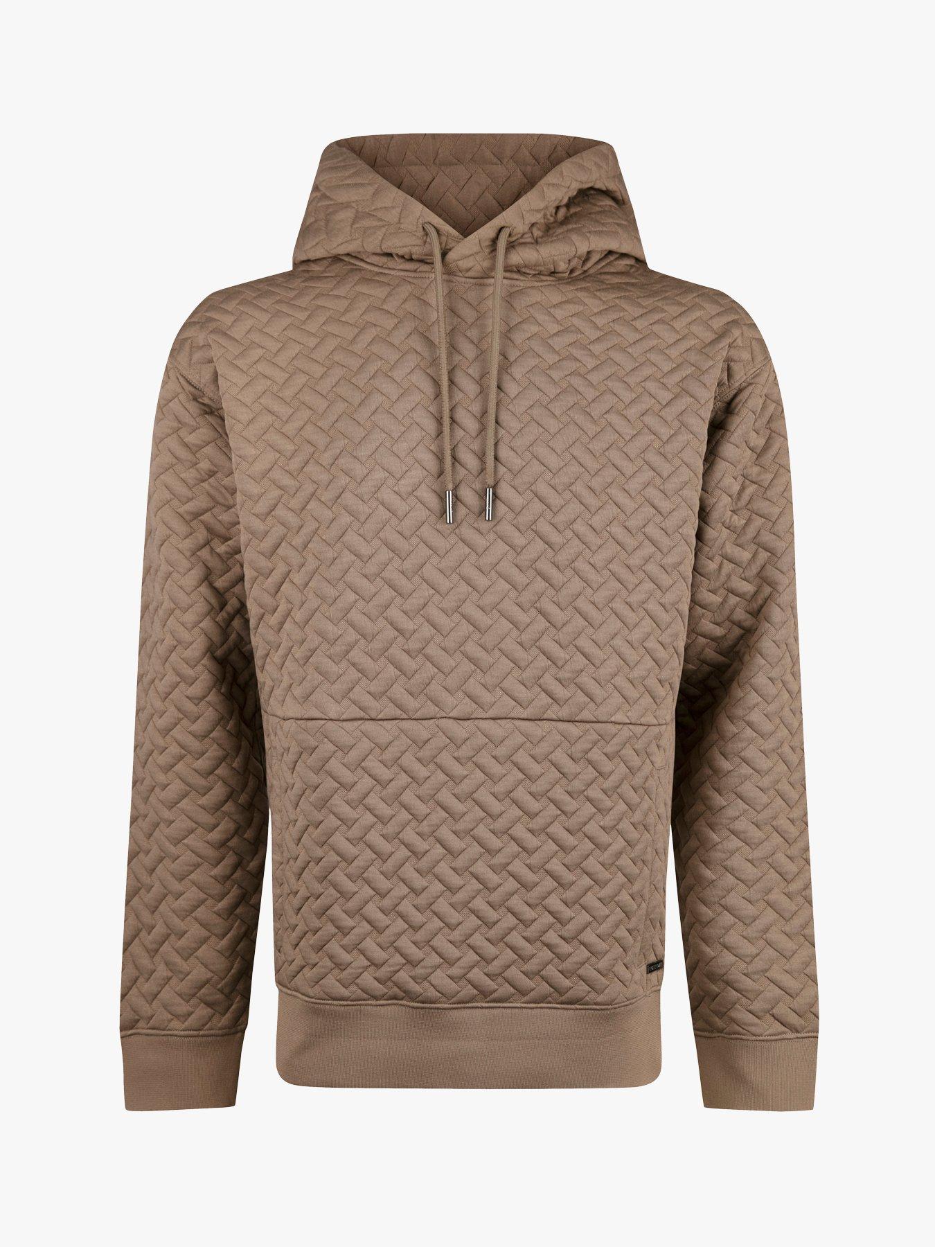  image of luke-1977-melrose-textured-sweatshirt-brown