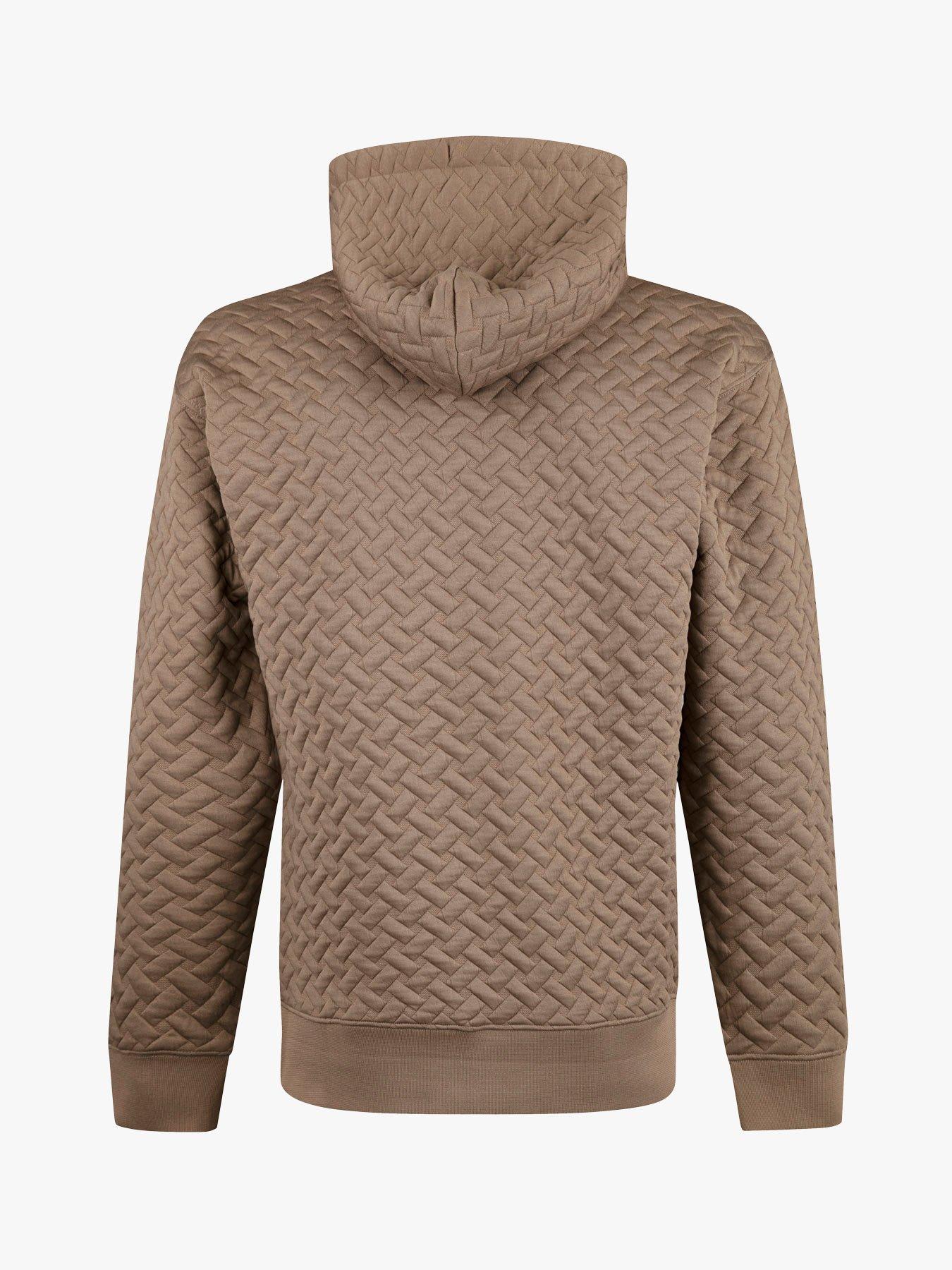  image of luke-1977-melrose-textured-sweatshirt-brown