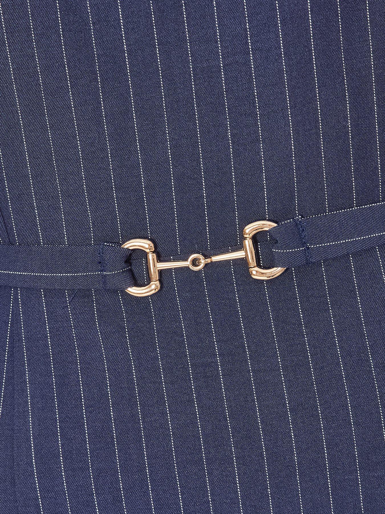  image of quiz-navy-pinstripe-midi-dress