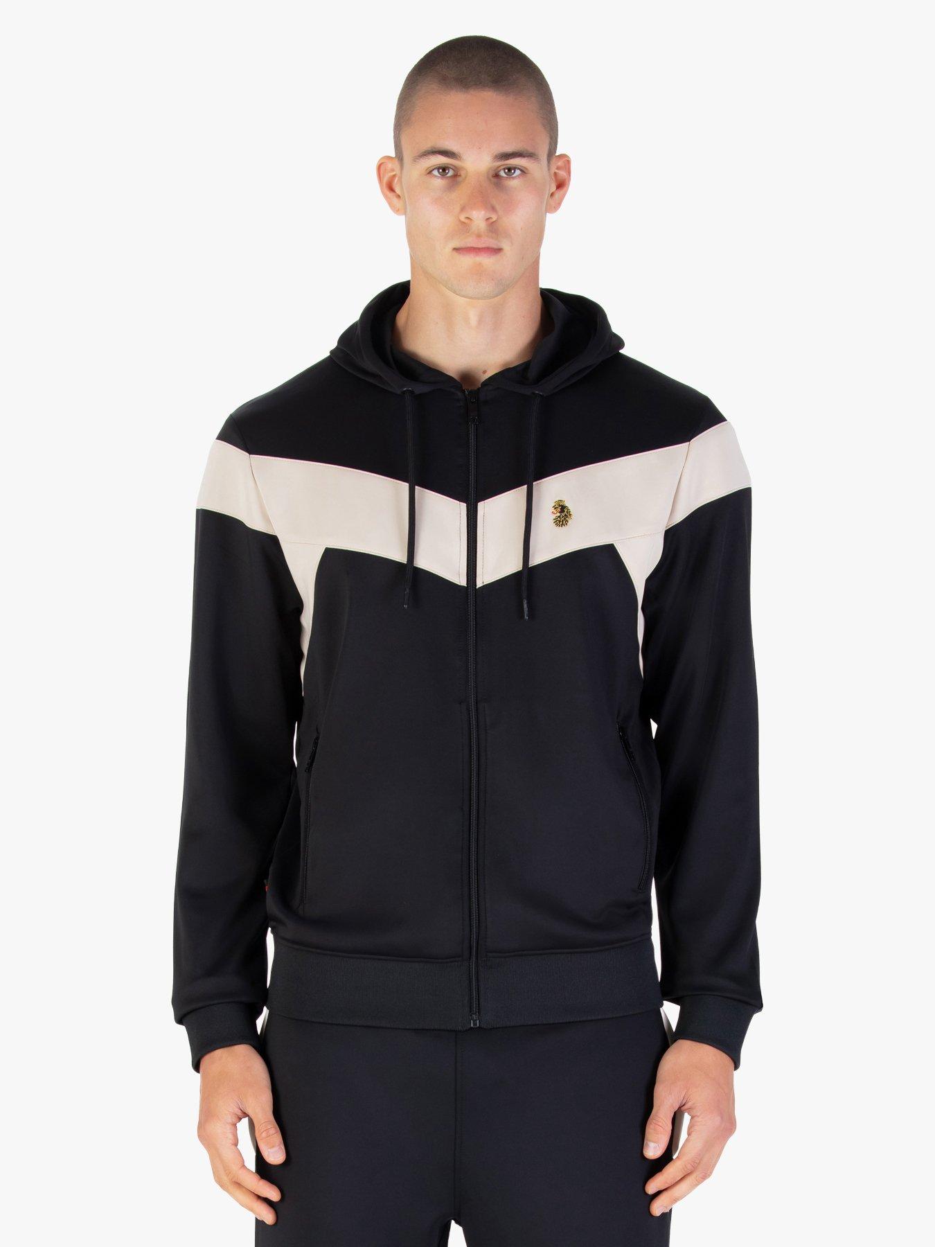 undefined Baldur Colour Block Hoodie - Black