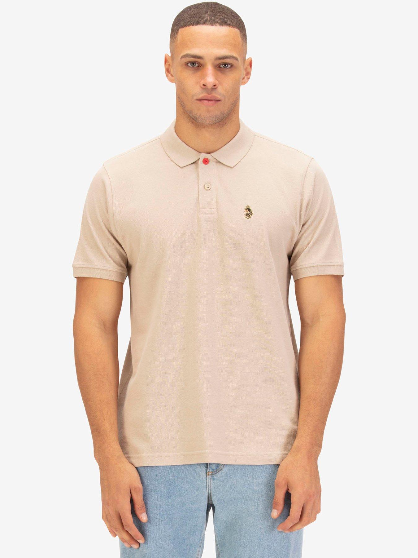 image of luke-1977-new-mead-sport-short-sleeve-polo-beige