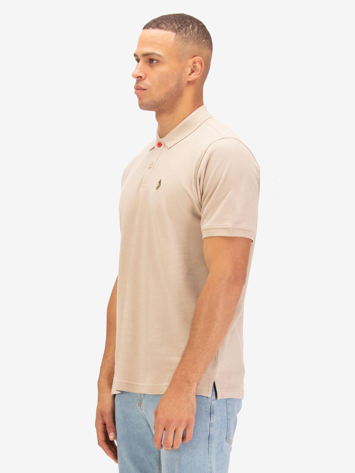  image of luke-1977-new-mead-sport-short-sleeve-polo-beige