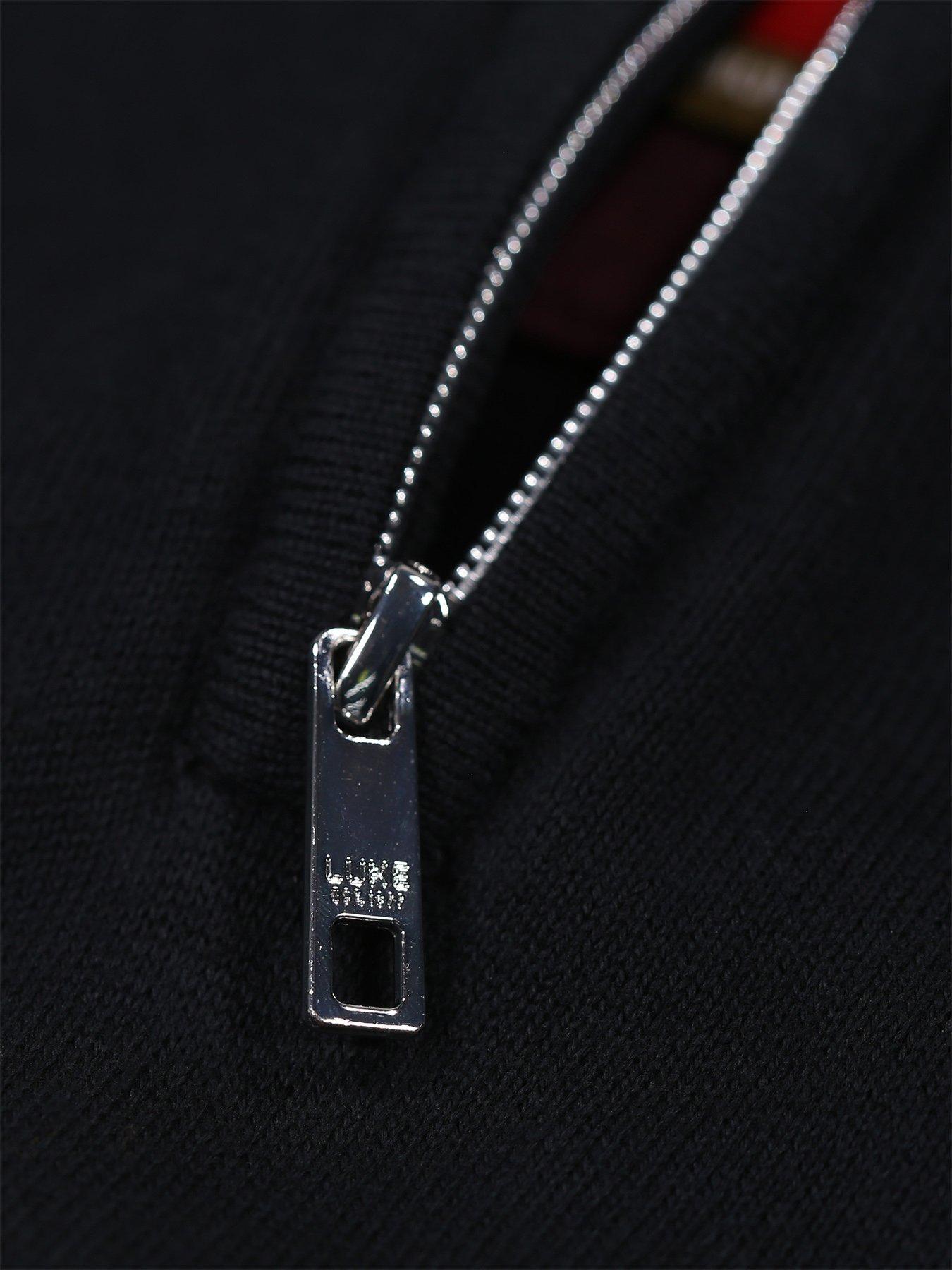 Image 6 of 6 of Luke 1977 Pretender Knitted Quarter Zip - Black