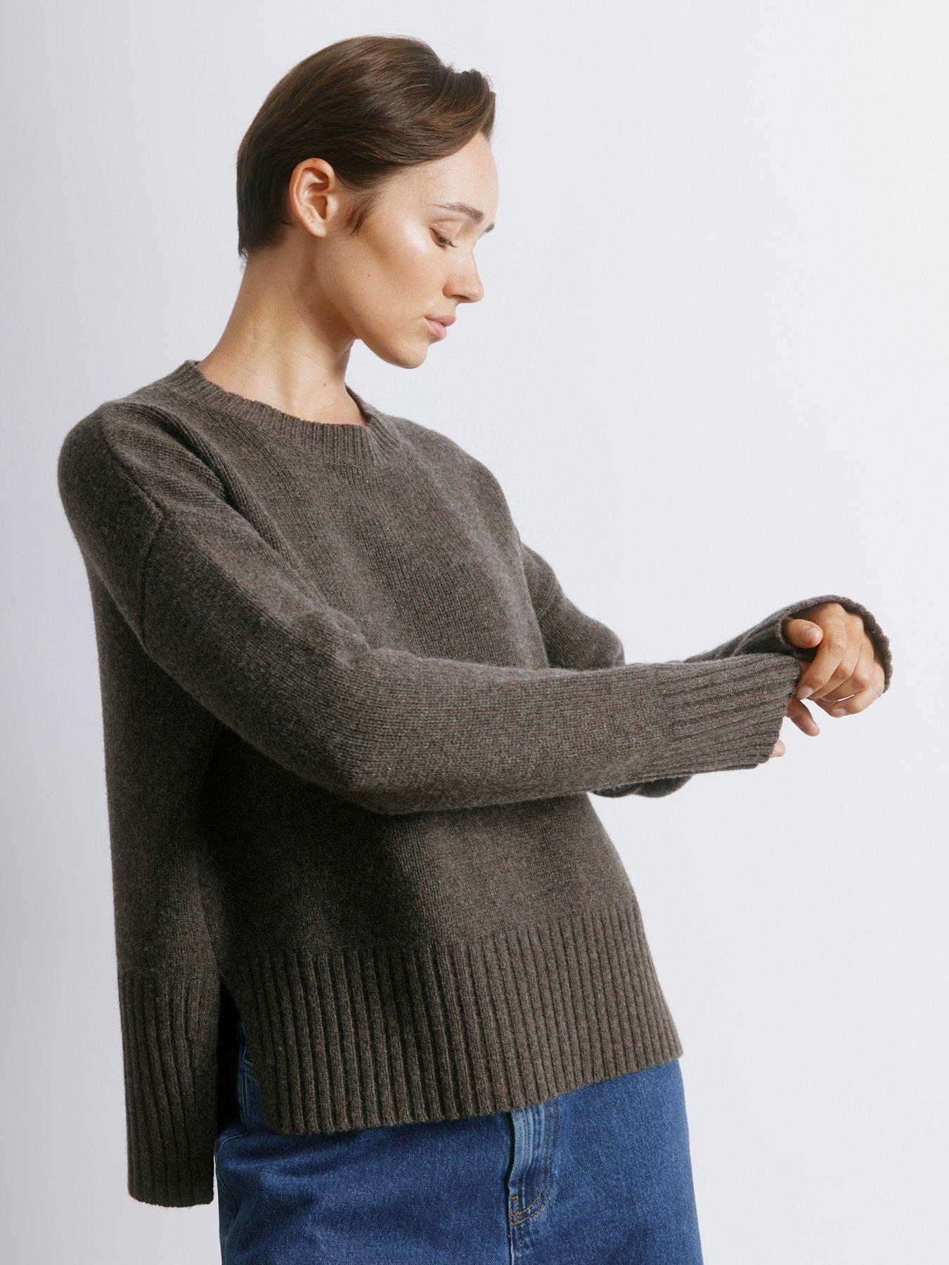 Albaray Chocolate Deep Rib Chunky Merino Jumper