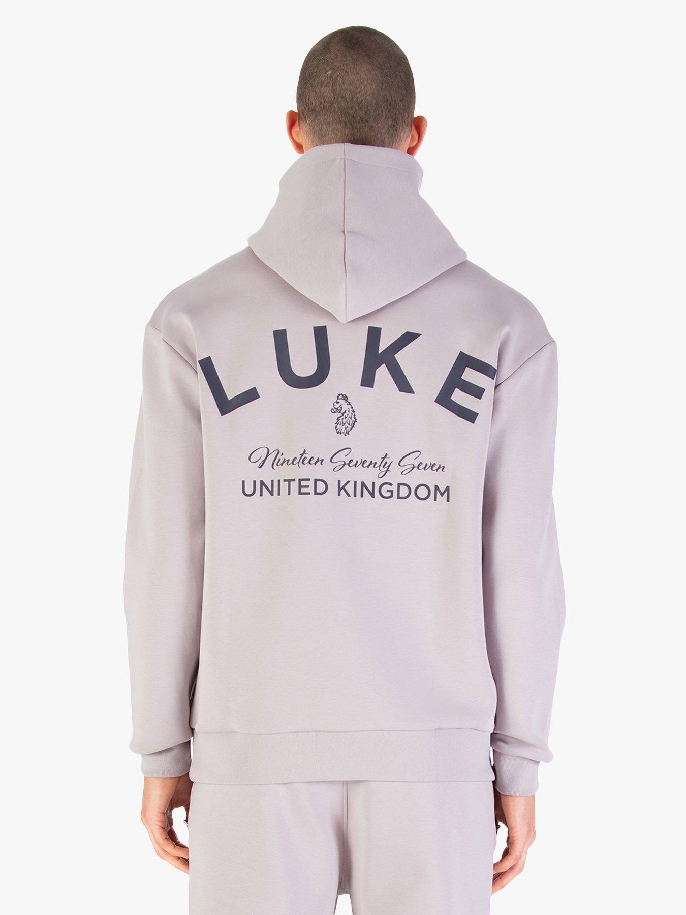 Luke 1977 Alton Back Print Hoodie - Grey