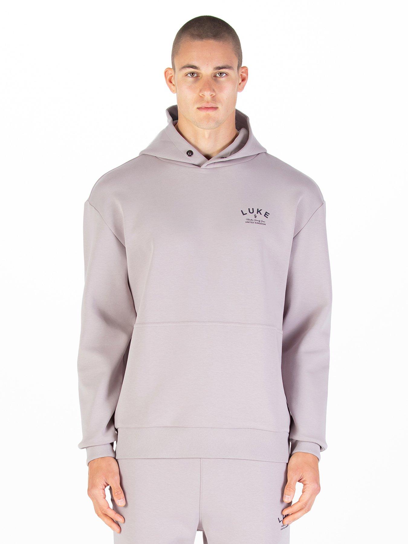 Image 2 of 6 of Luke 1977 Alton Back Print Hoodie - Grey
