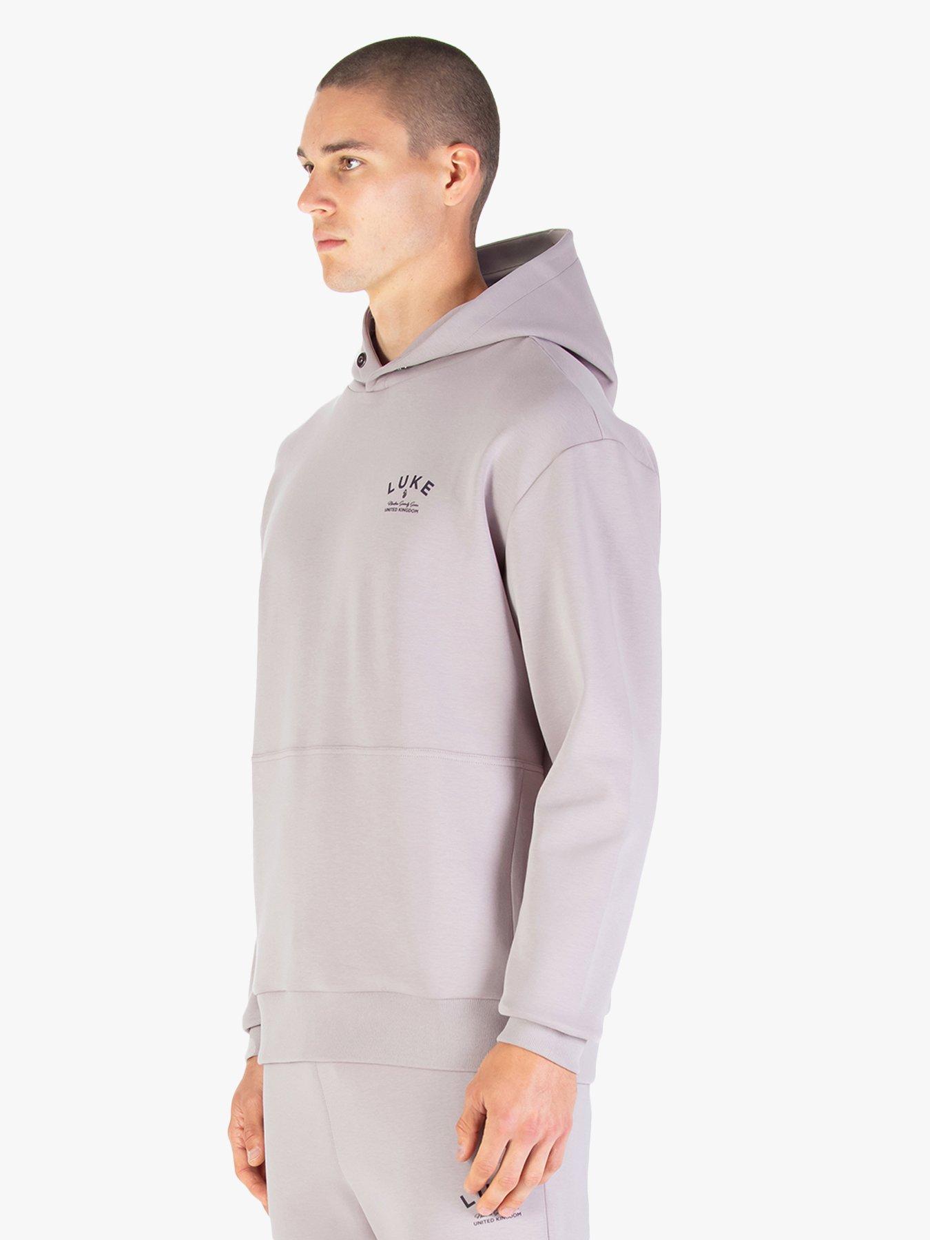 Image 3 of 6 of Luke 1977 Alton Back Print Hoodie - Grey