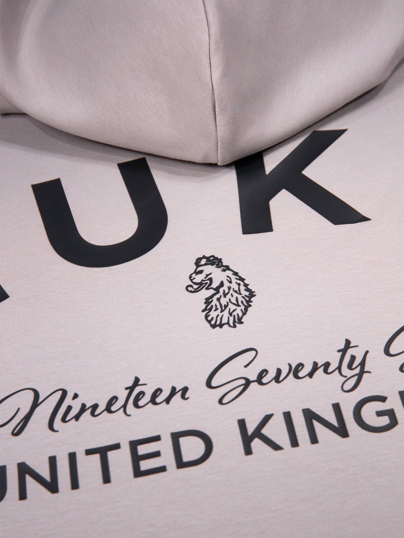 Image 6 of 6 of Luke 1977 Alton Back Print Hoodie - Grey
