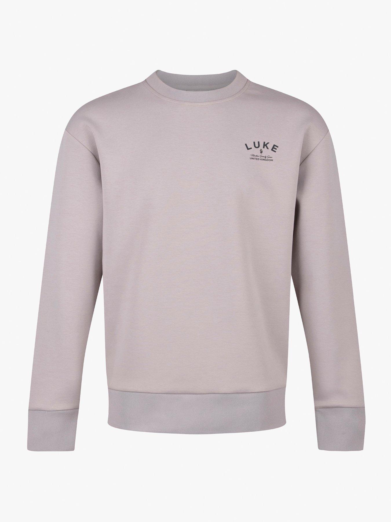 Image 5 of 6 of Luke 1977 Oakwood Back Print Sweatshirt - Grey