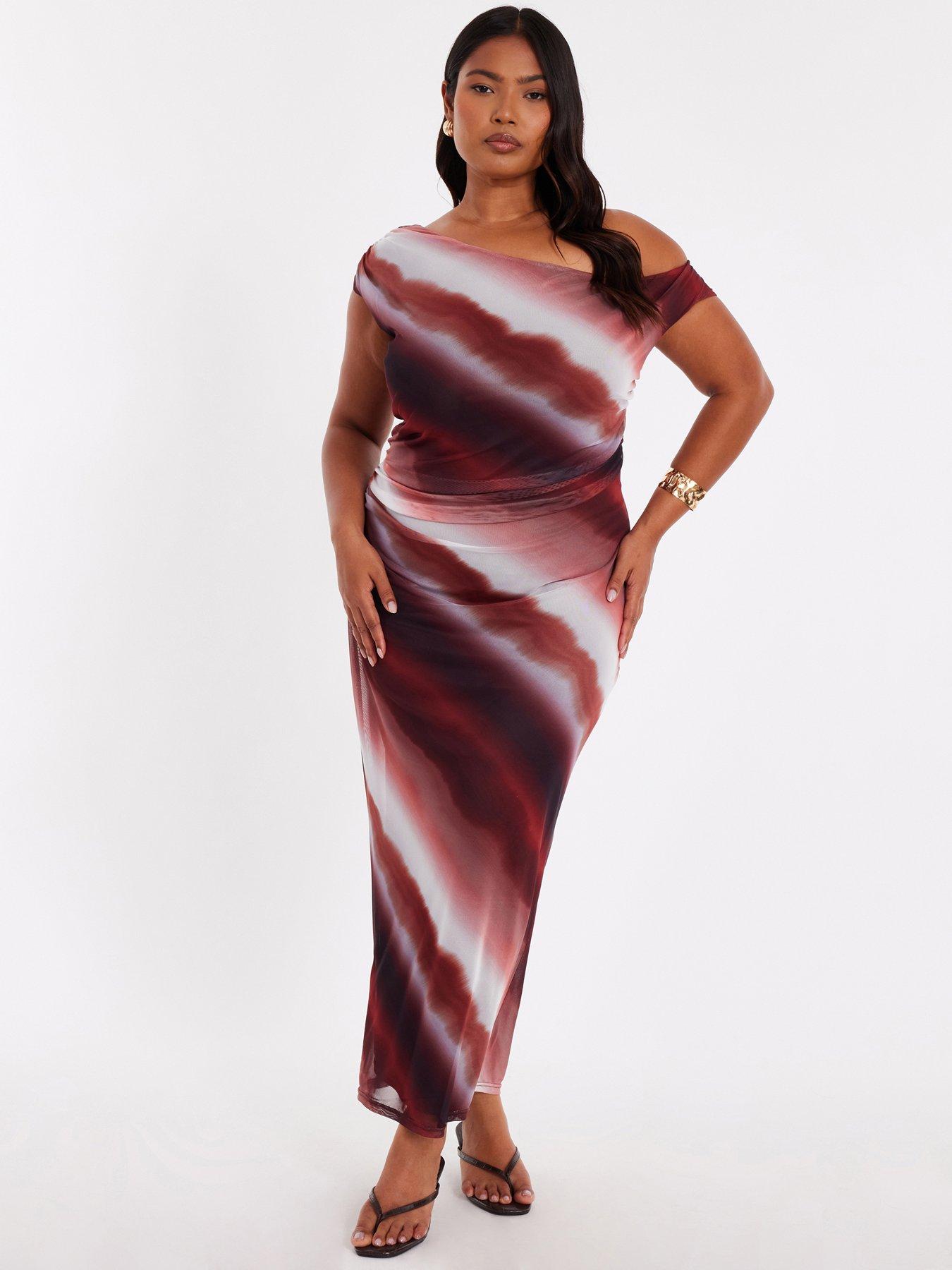 undefined Curve Brown Ombre Midaxi Dress