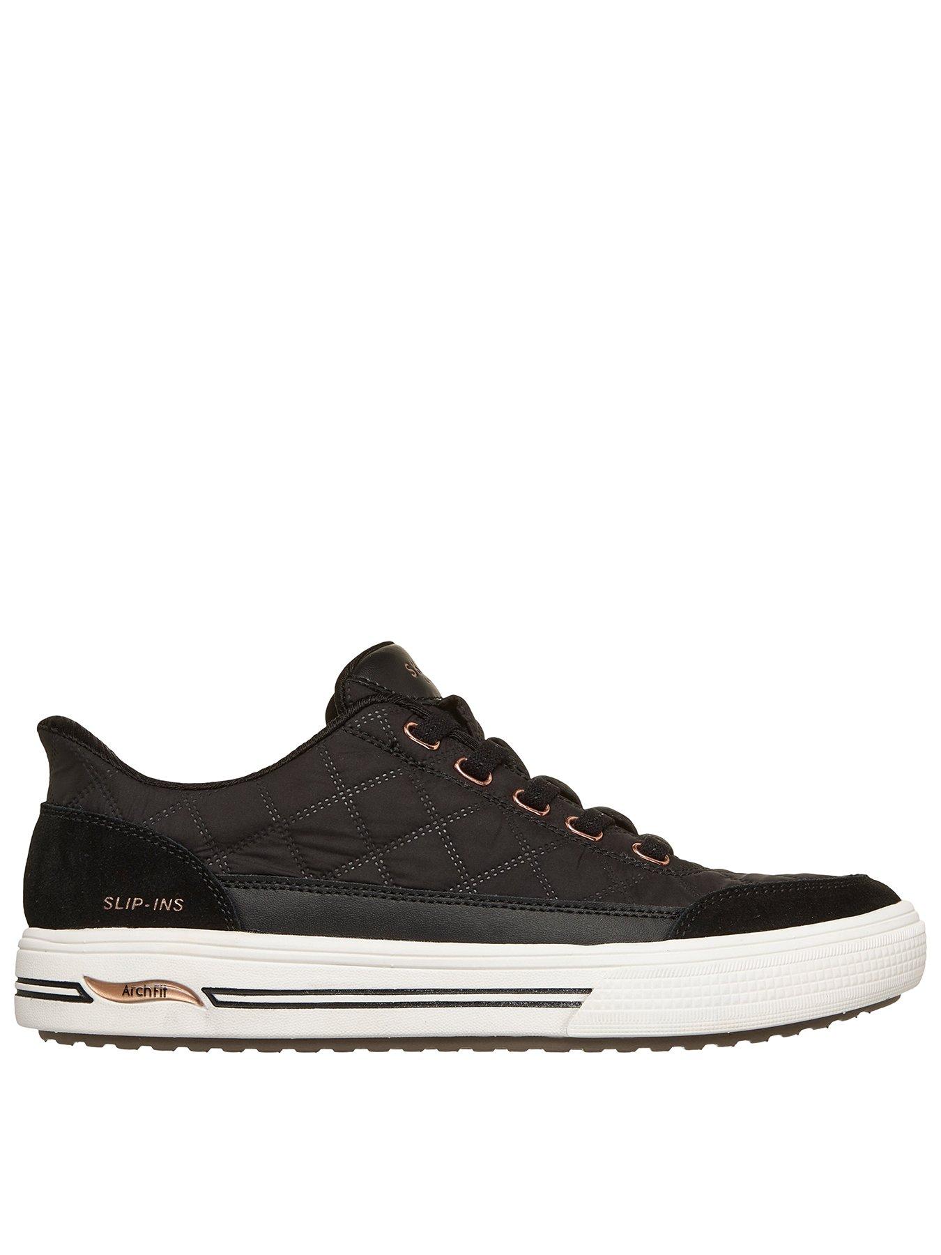 skechers-arch-fit-arcade-cuddle-steps-slip-ins-trainer-black