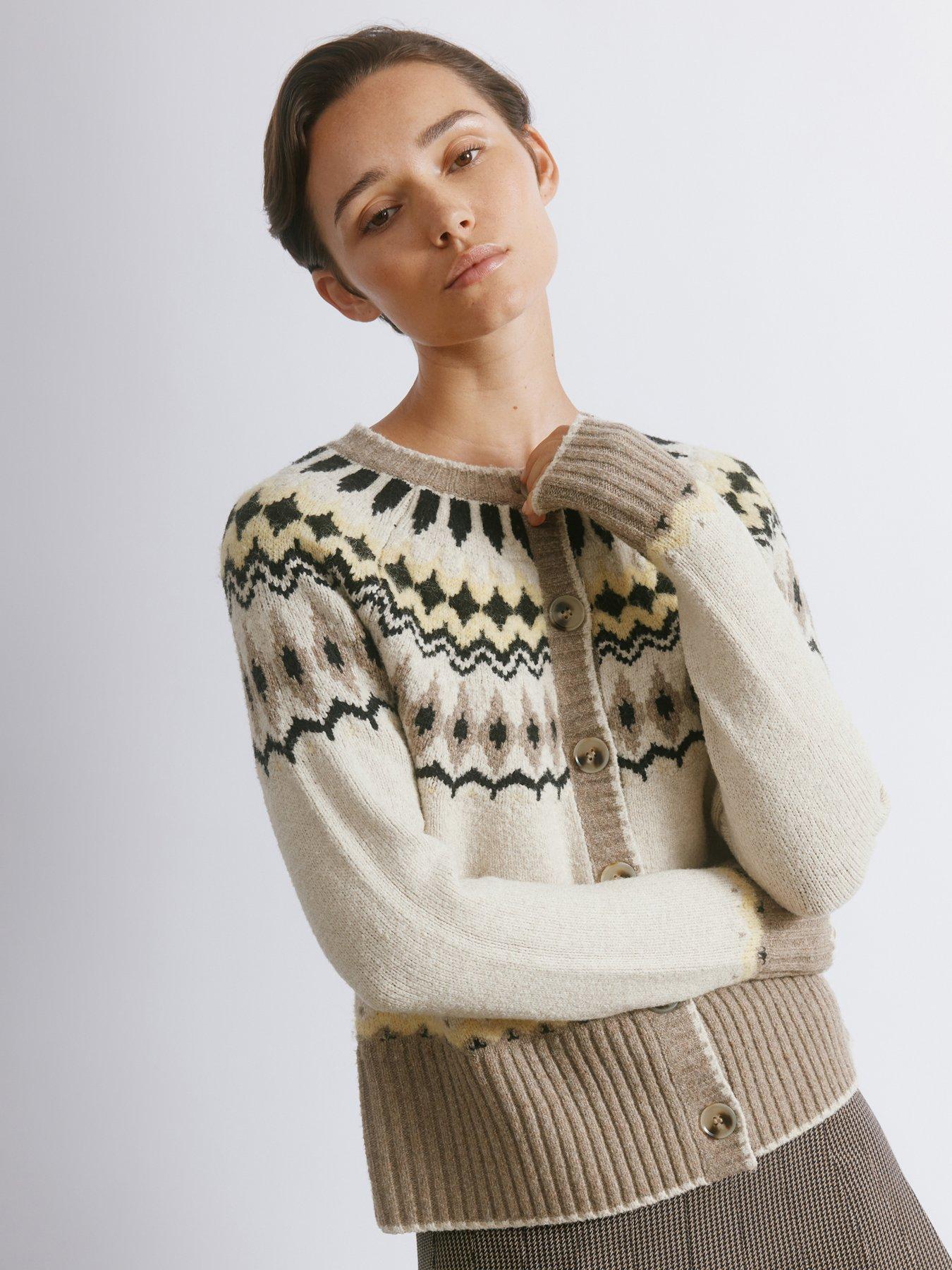 Albaray Fairisle Yoke Cardigan