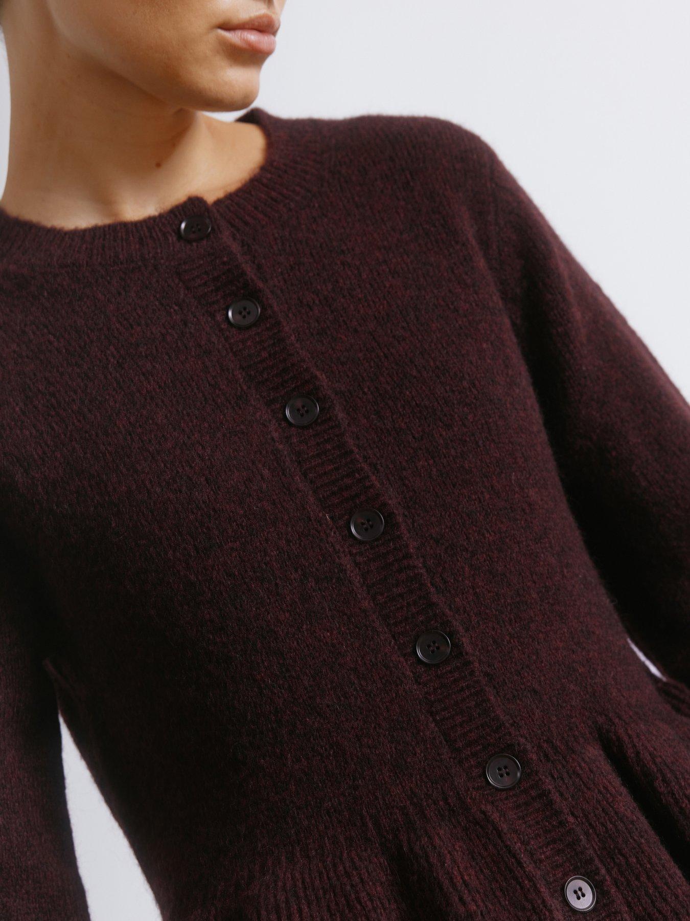  image of albaray-peplum-cardigan-red