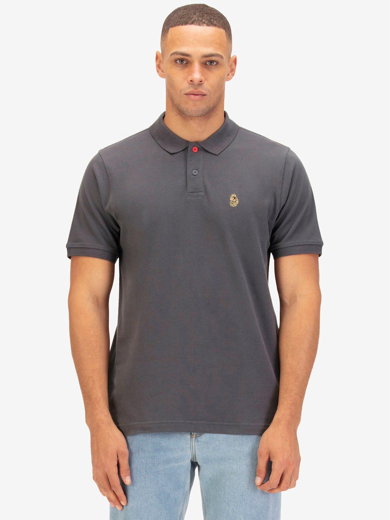  image of luke-1977-new-mead-sport-short-sleeve-polo-grey