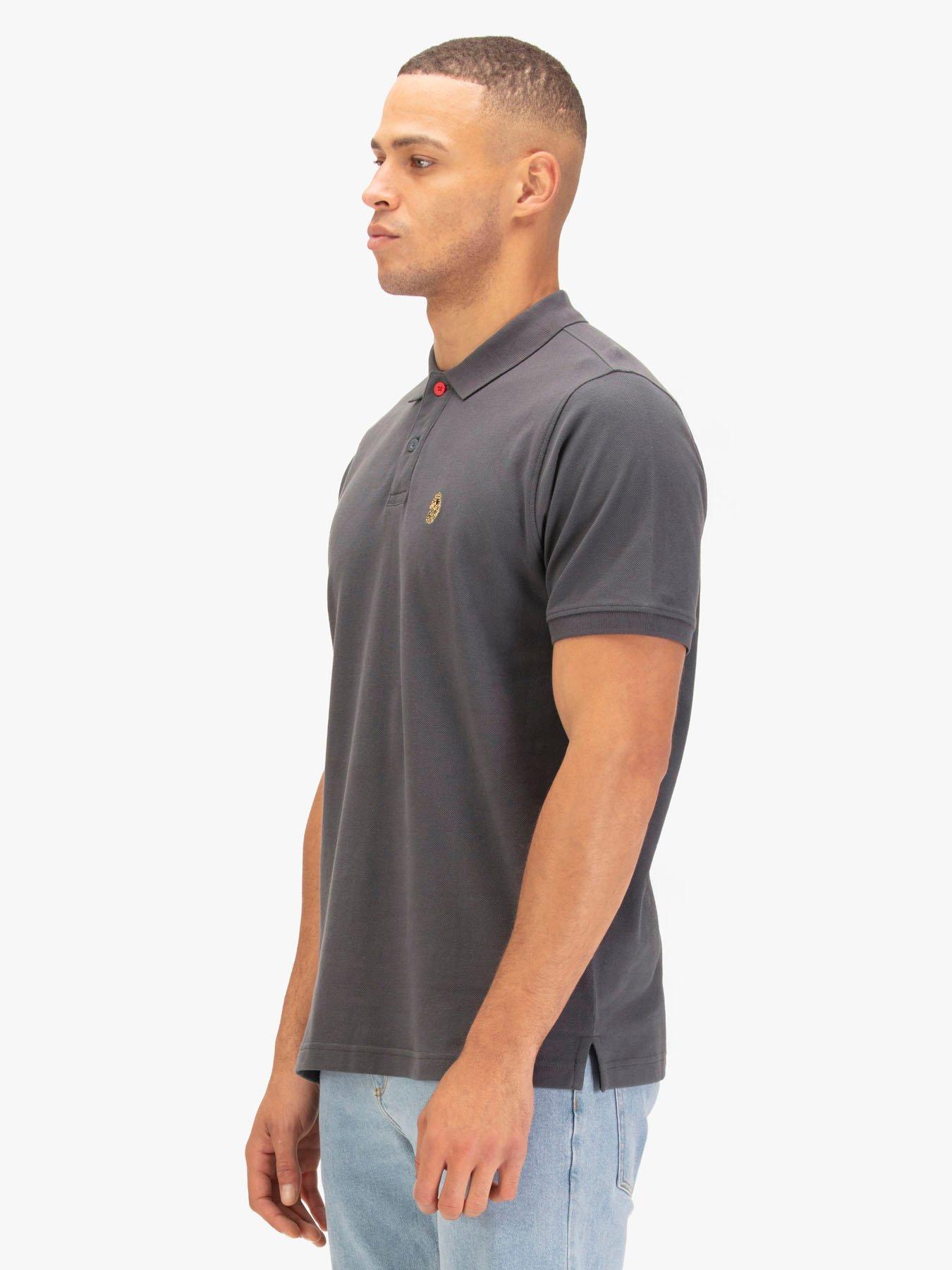 image of luke-1977-new-mead-sport-short-sleeve-polo-grey