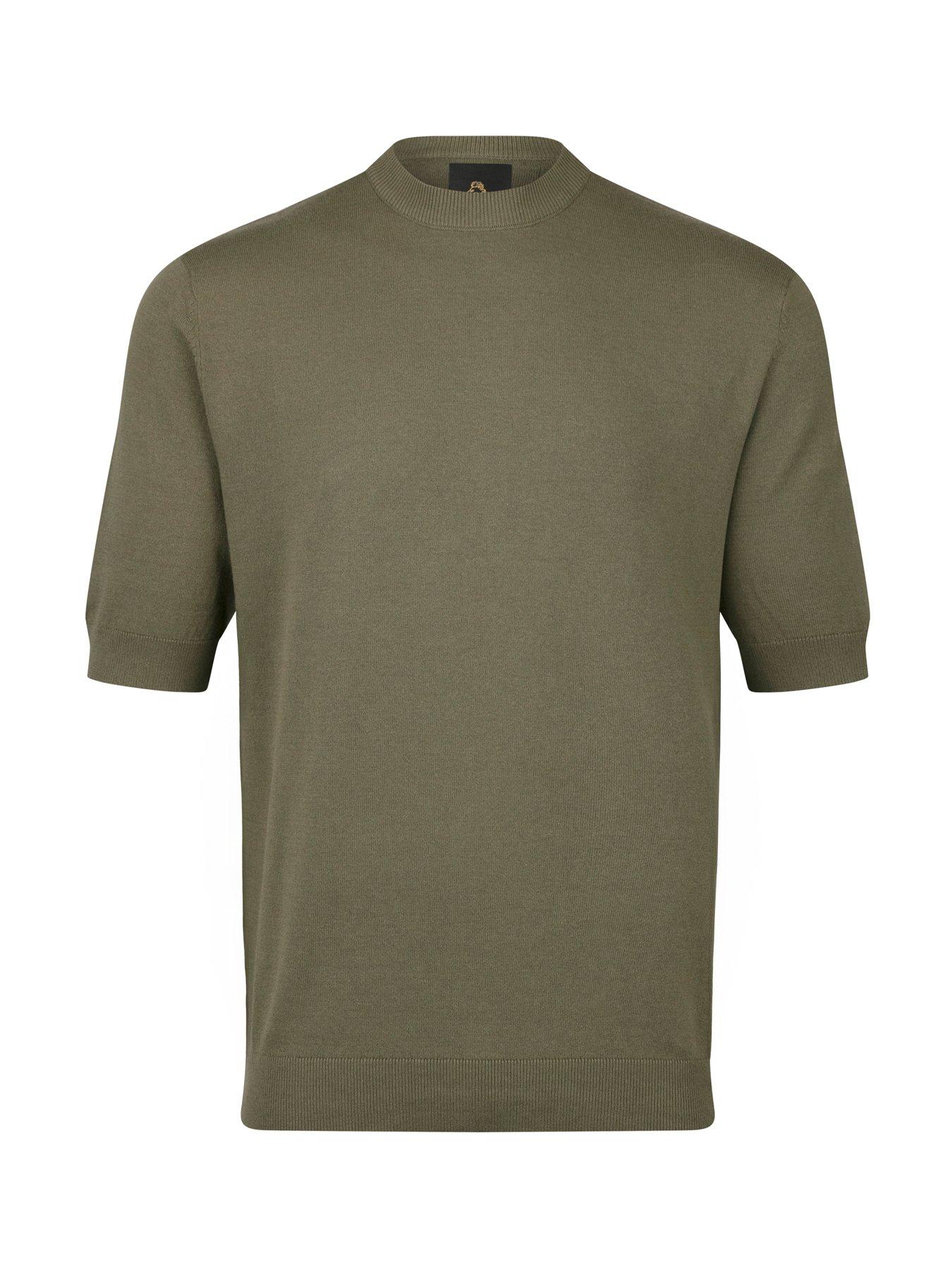  image of luke-1977-farrington-knitted-t-shirt-green