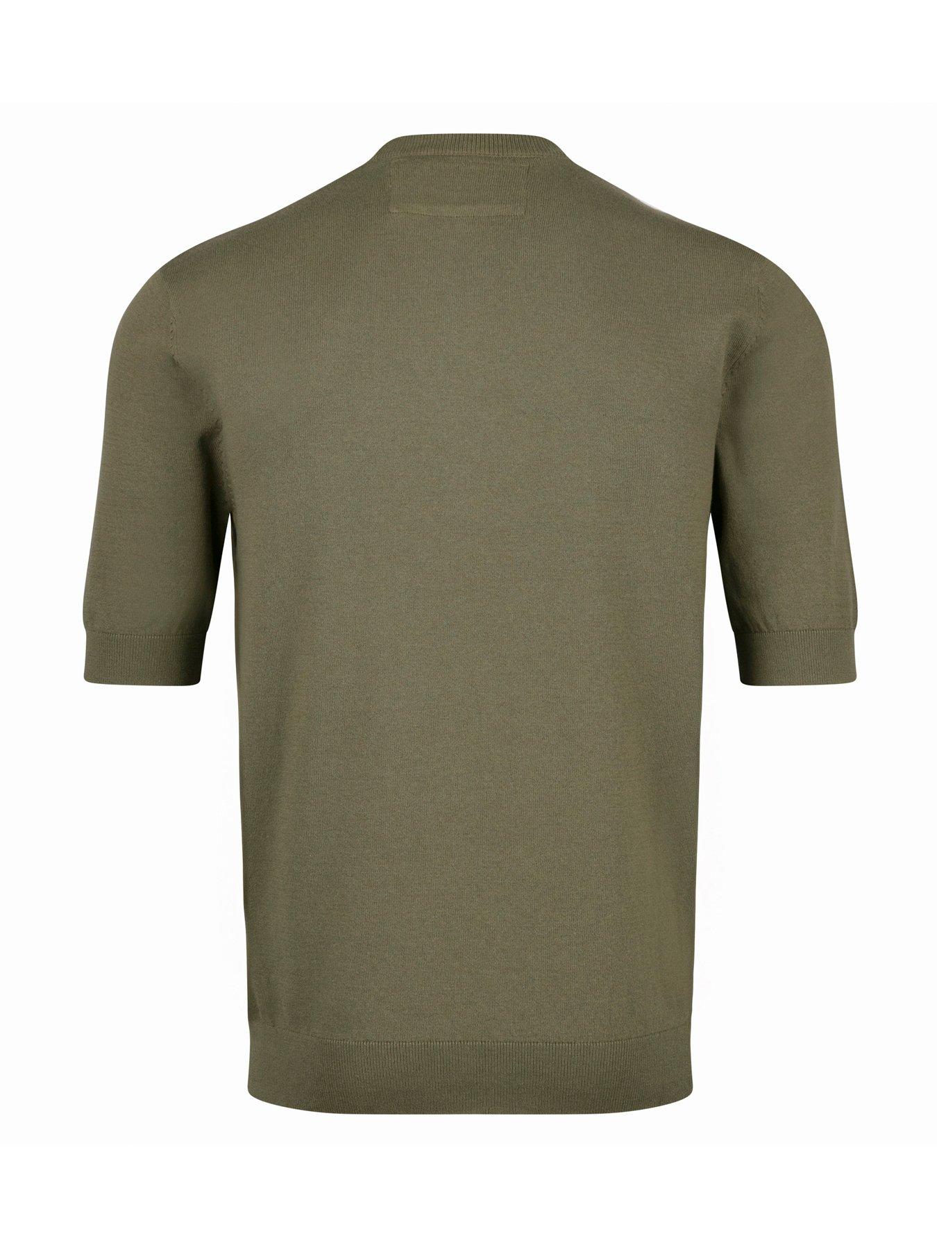  image of luke-1977-farrington-knitted-t-shirt-green