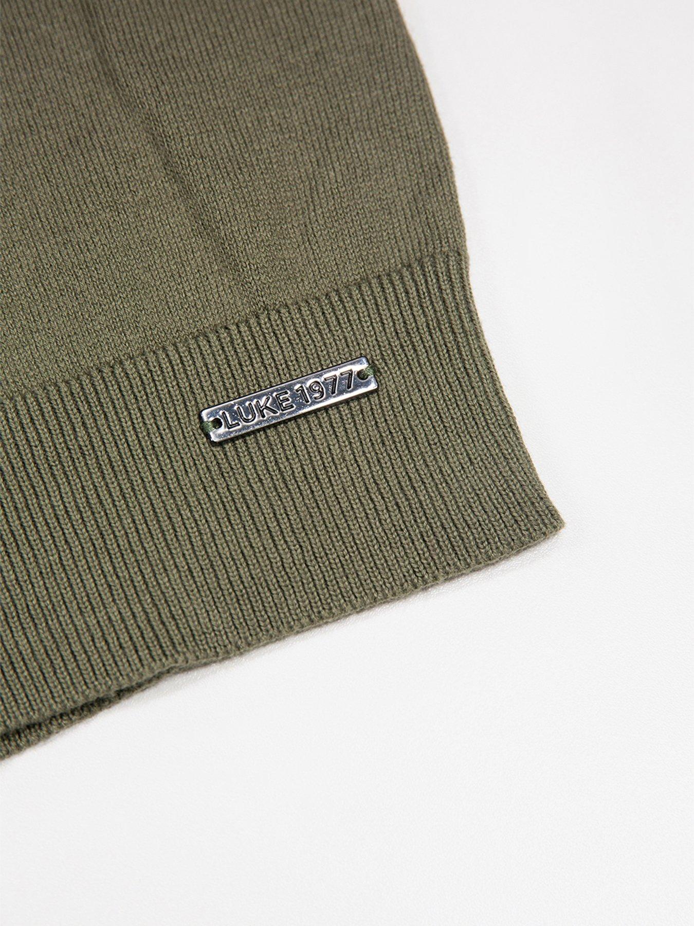  image of luke-1977-farrington-knitted-t-shirt-green