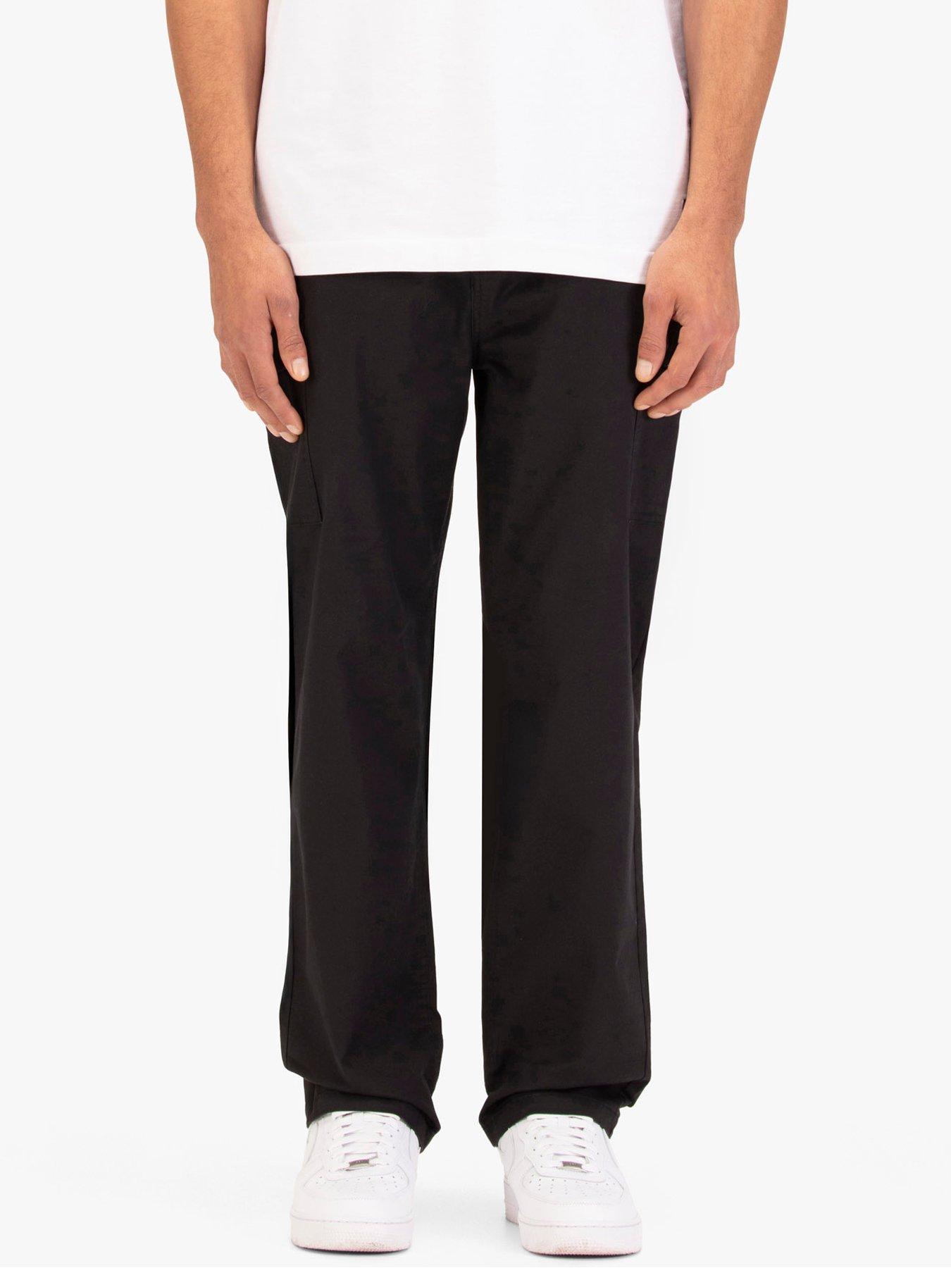 Image 1 of 6 of Luke 1977 Relaxed Fit Cargo Trousers - Black