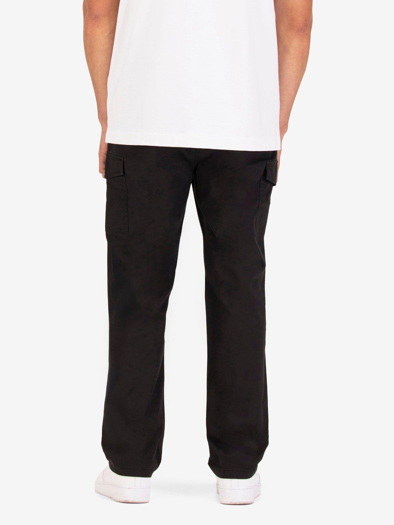Image 2 of 6 of Luke 1977 Relaxed Fit Cargo Trousers - Black
