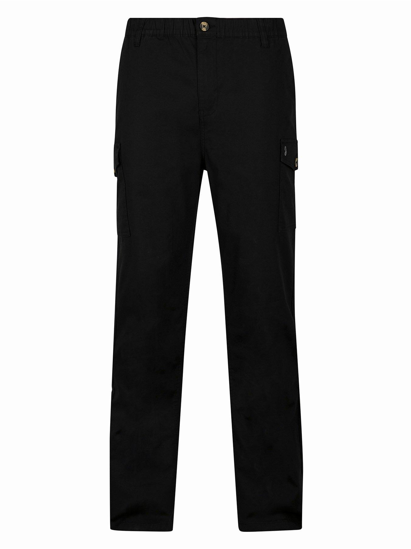 Image 4 of 6 of Luke 1977 Relaxed Fit Cargo Trousers - Black