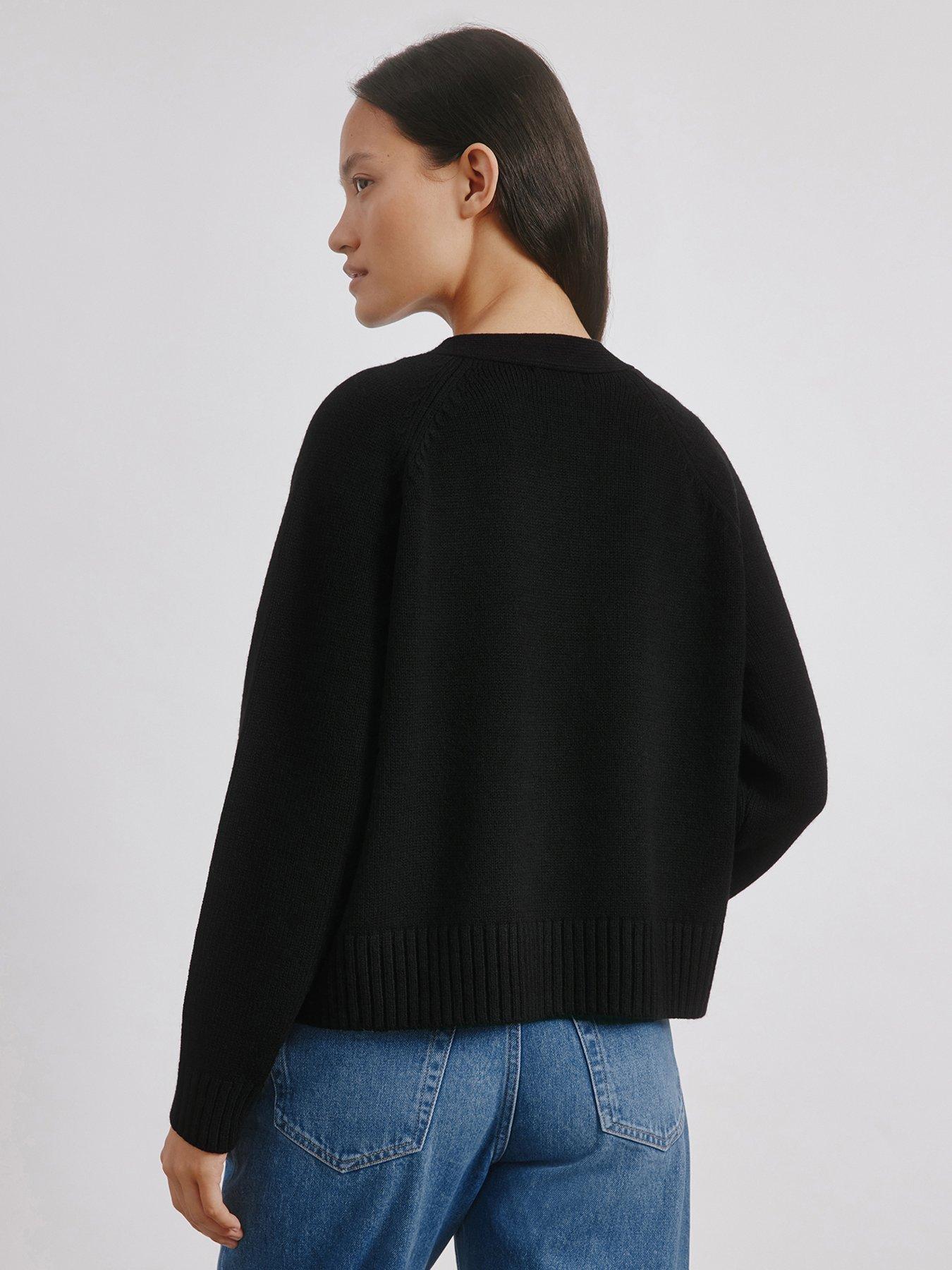Image 2 of 5 of Albaray Relaxed V Neck Cardi Black