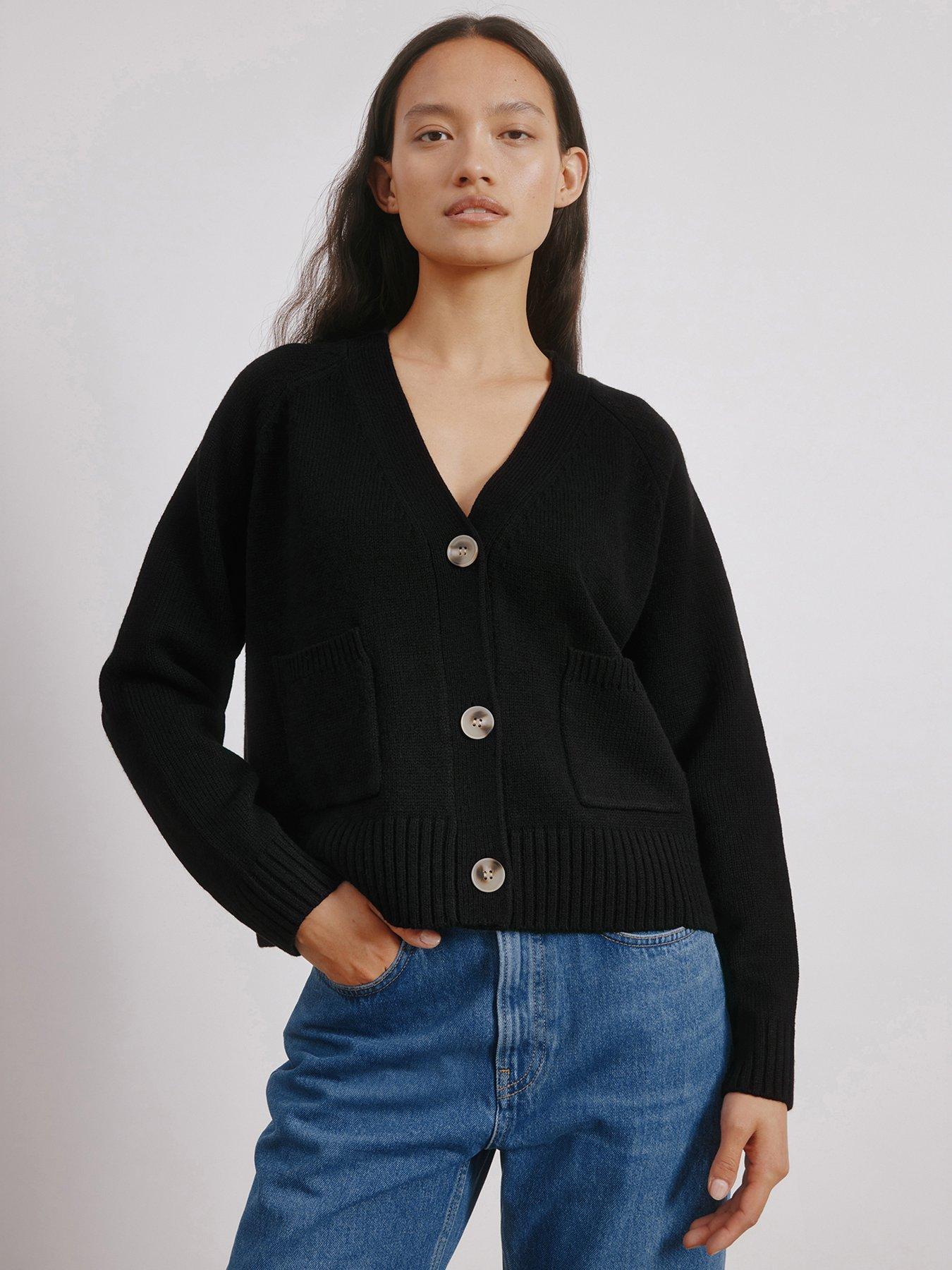 Image 3 of 5 of Albaray Relaxed V Neck Cardi Black