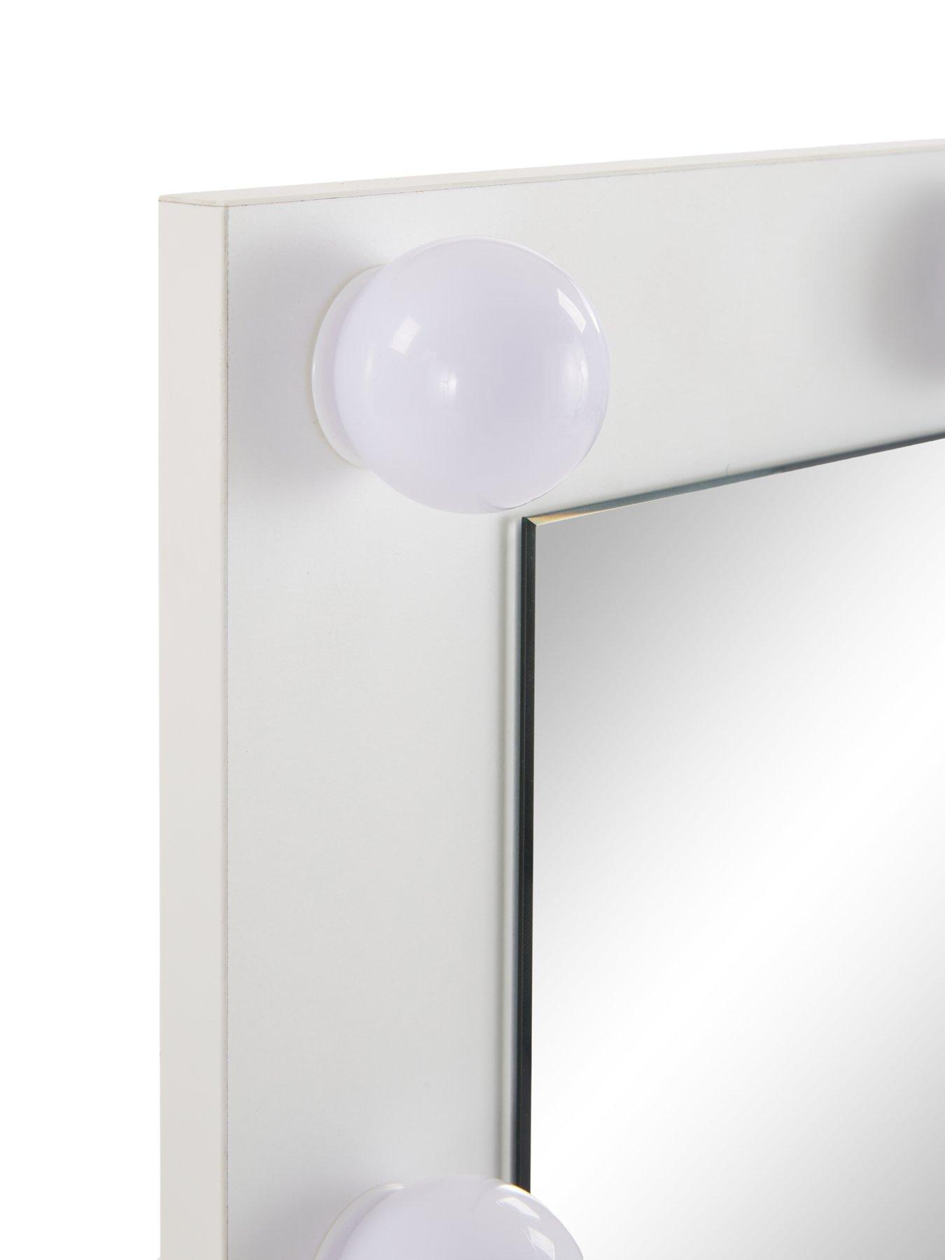  image of very-home-jessie-matt-storage-dressing-table-with-mirror-white-fscreg-certified