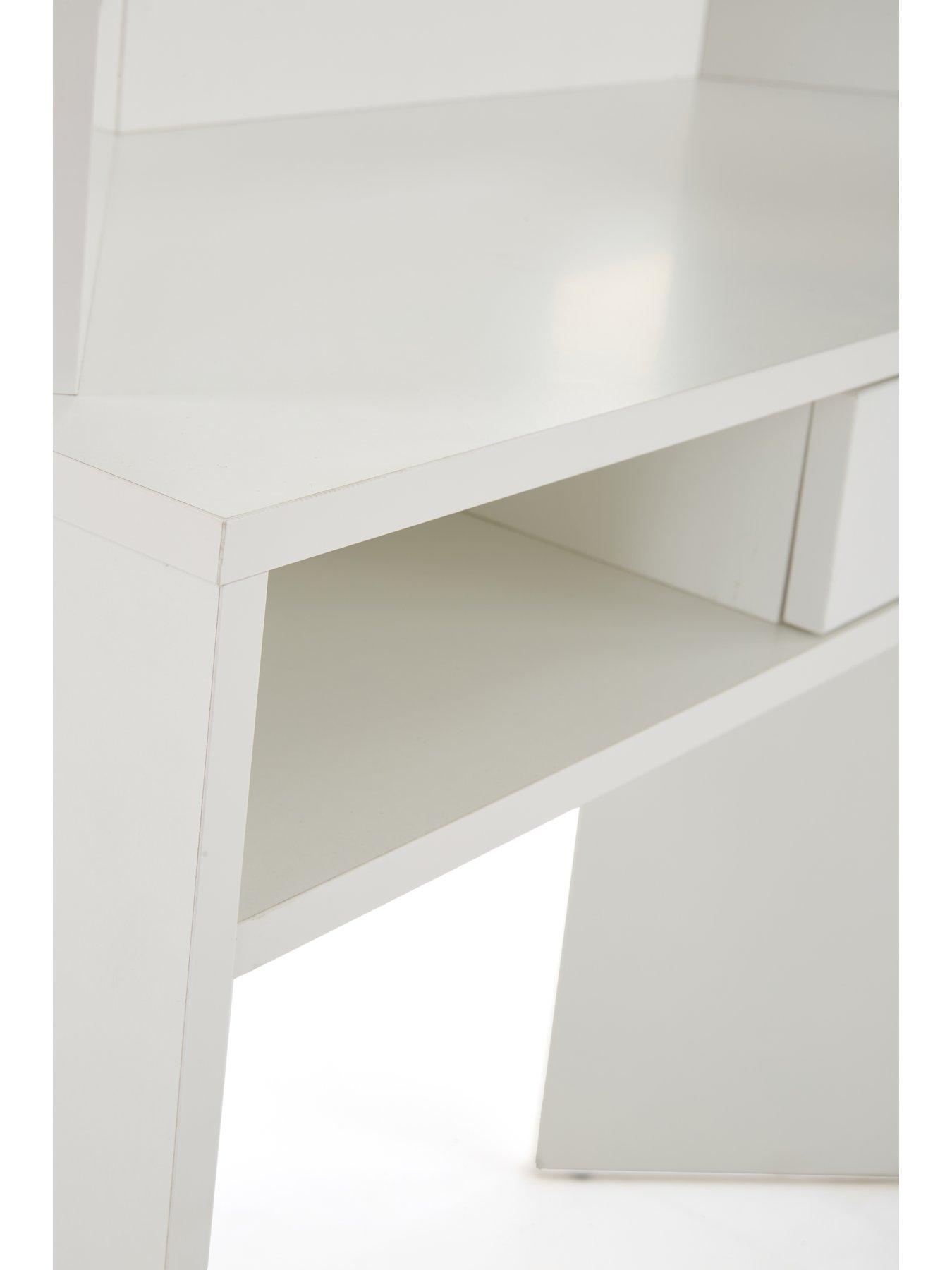  image of very-home-jessie-matt-corner-dressing-table-with-mirror-white-fscreg-certified