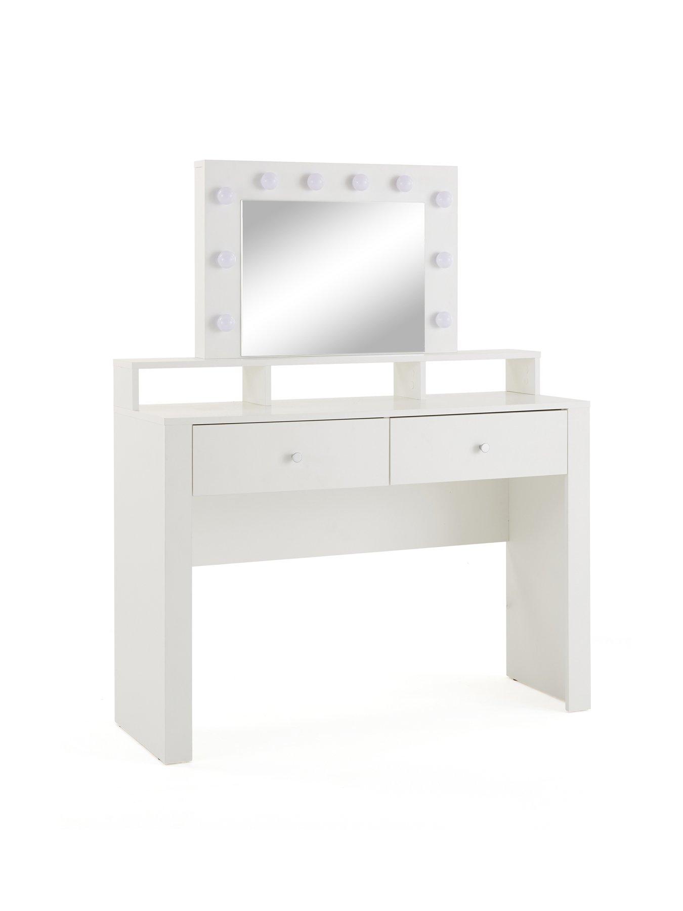  image of very-home-skye-dressing-table-with-lit-mirror-white-fscreg-certified