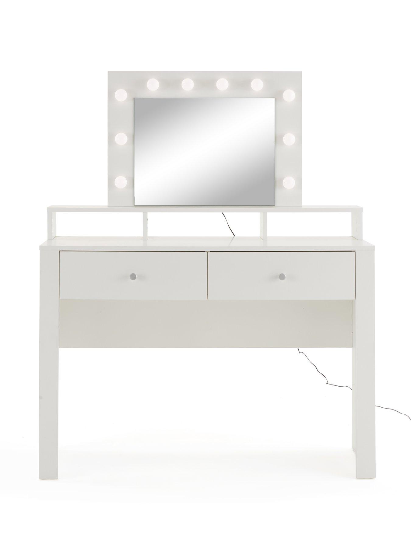  image of very-home-skye-dressing-table-with-lit-mirror-white-fscreg-certified
