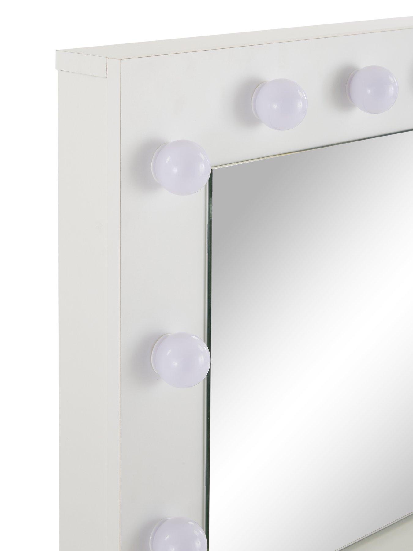  image of very-home-skye-dressing-table-with-lit-mirror-white-fscreg-certified