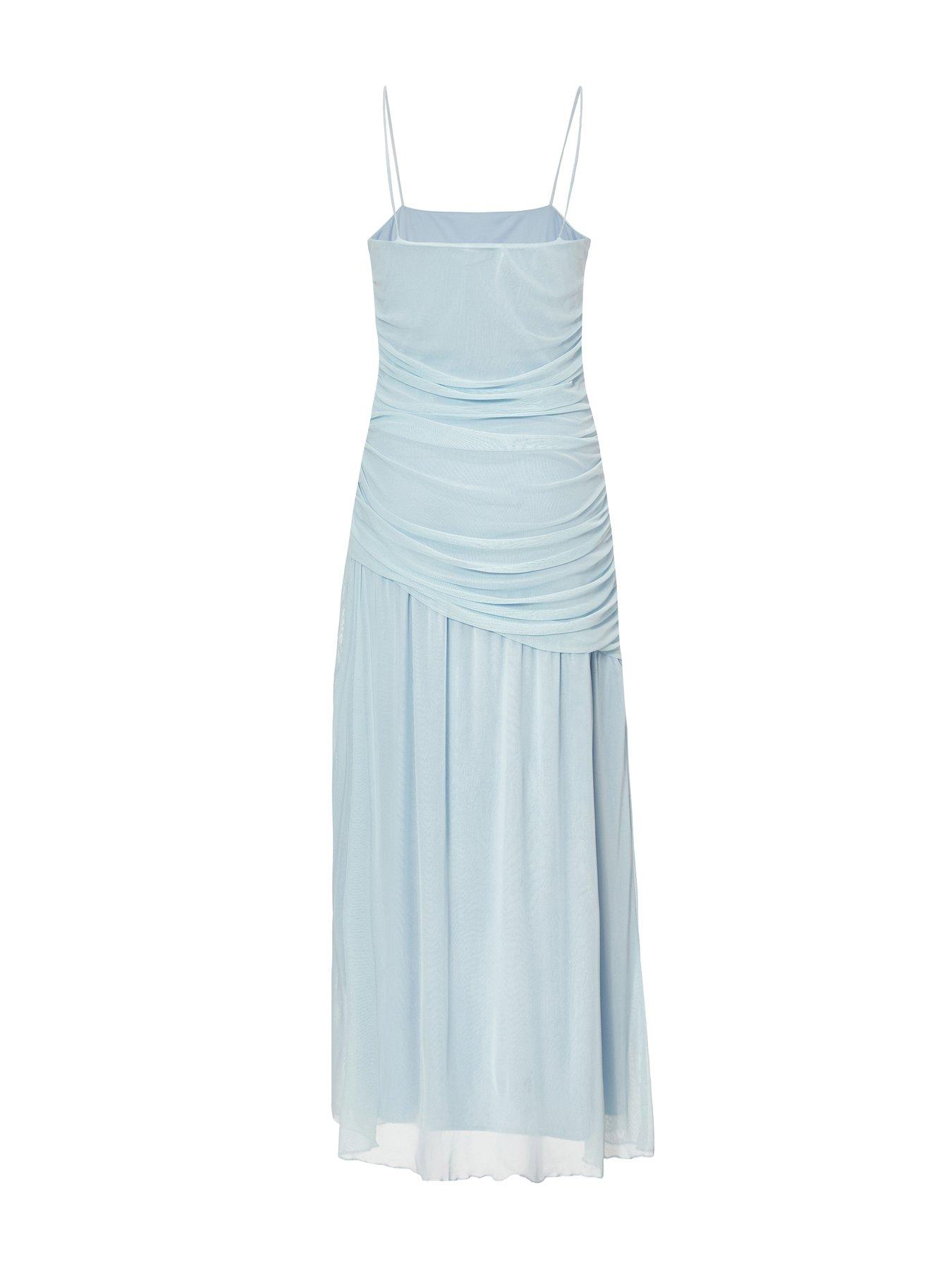 Image 5 of 6 of Quiz Pale Blue Drop Waist Midaxi Dress