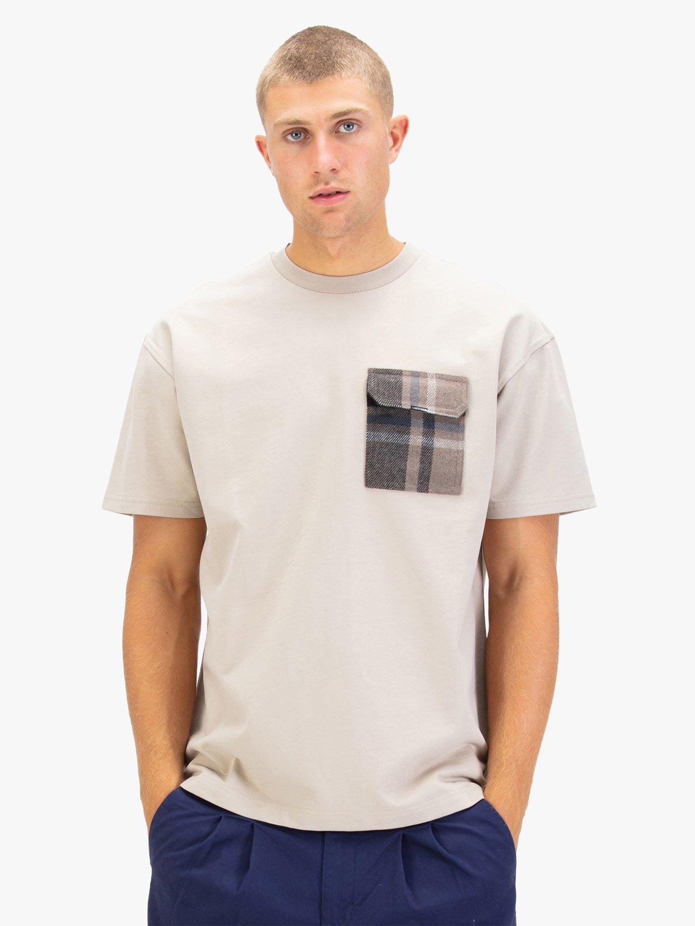 Image 1 of 6 of Luke 1977 Kington Pocket T-shirt - Beige