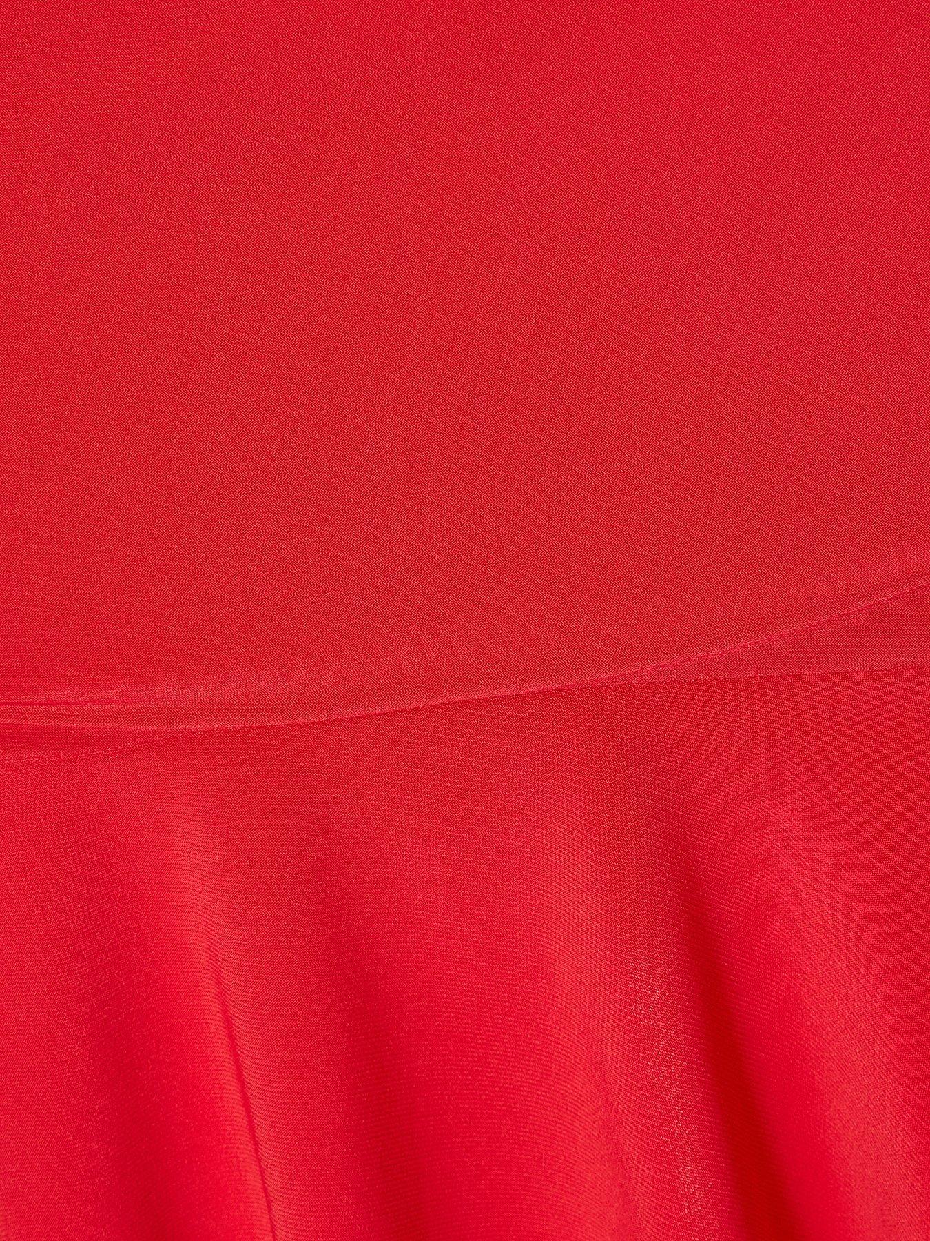 Image 6 of 6 of Quiz Red Asymmetric Mini Dress