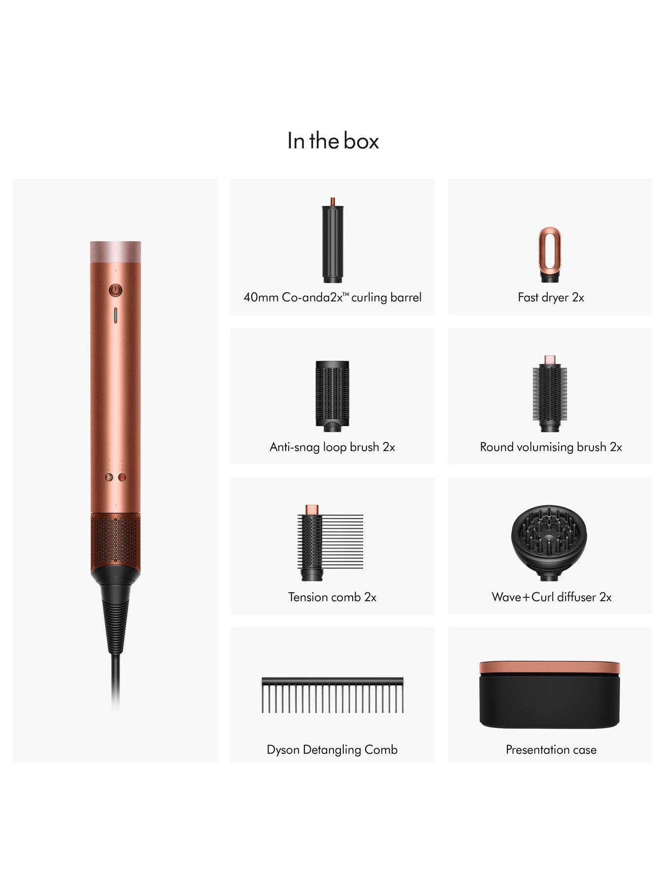 Image 3 of 7 of Dyson Airwrap Co-anda2x&trade; multi-styler and dryer, with Diffuser, for Curly &amp; Coily hair, Better curling, Faster drying, Straighter styles (Ceramic pink/Rose gold)