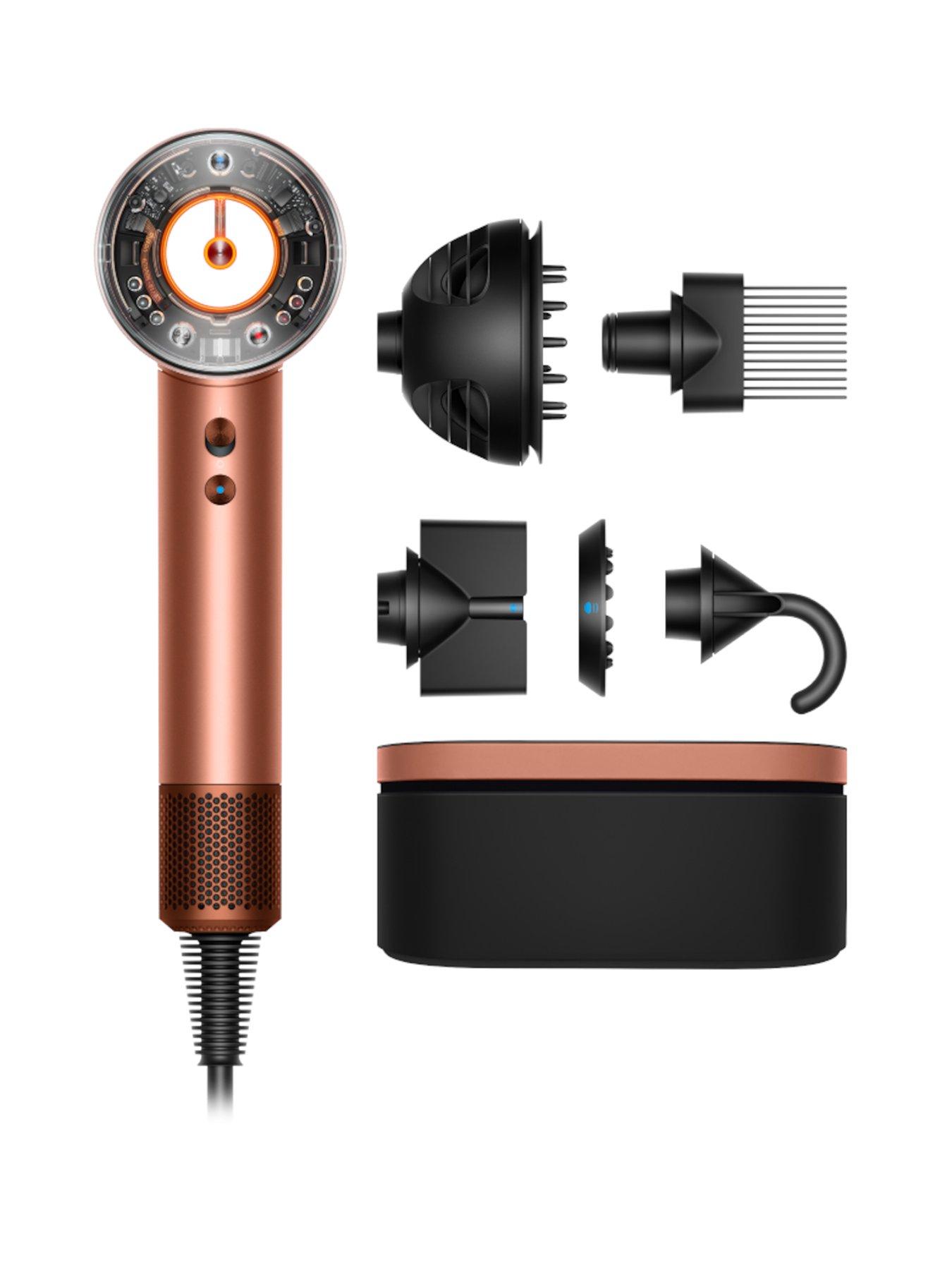  image of dyson-supersonic-nuraltrade-hair-dryer-with-diffuser-for-curly-amp-coily-hair-in-amber-silk