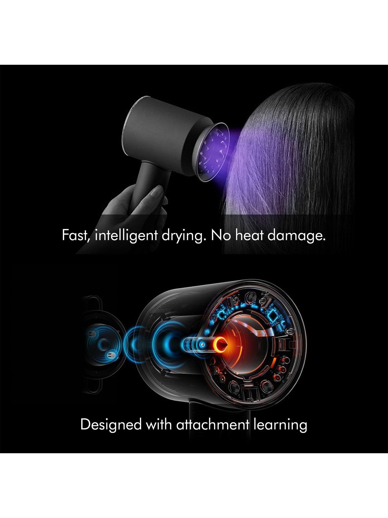  image of dyson-supersonic-nuraltrade-hair-dryer-with-diffuser-for-curly-amp-coily-hair-in-amber-silk