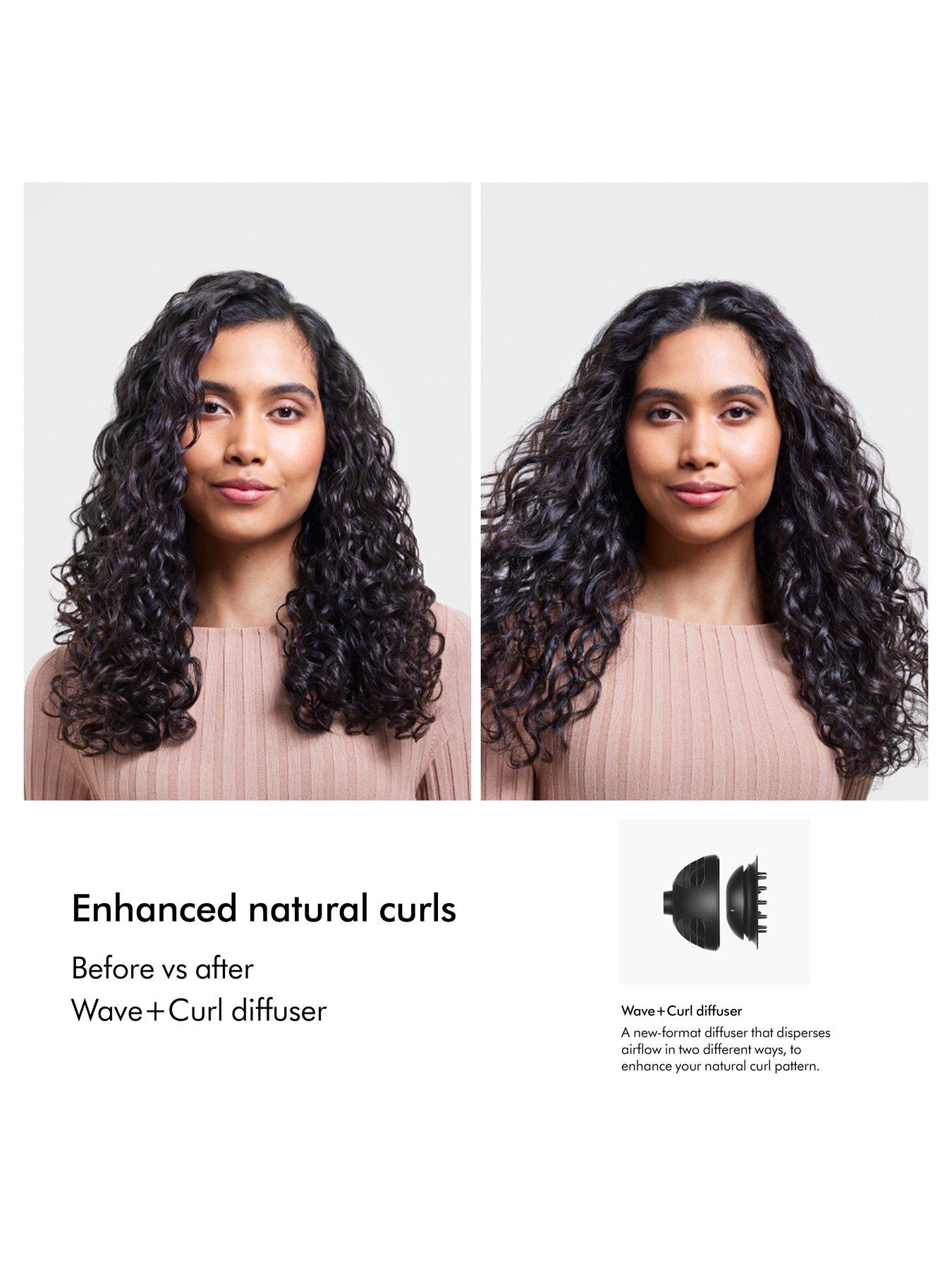  image of dyson-supersonic-nuraltrade-hair-dryer-with-diffuser-for-curly-amp-coily-hair-in-amber-silk