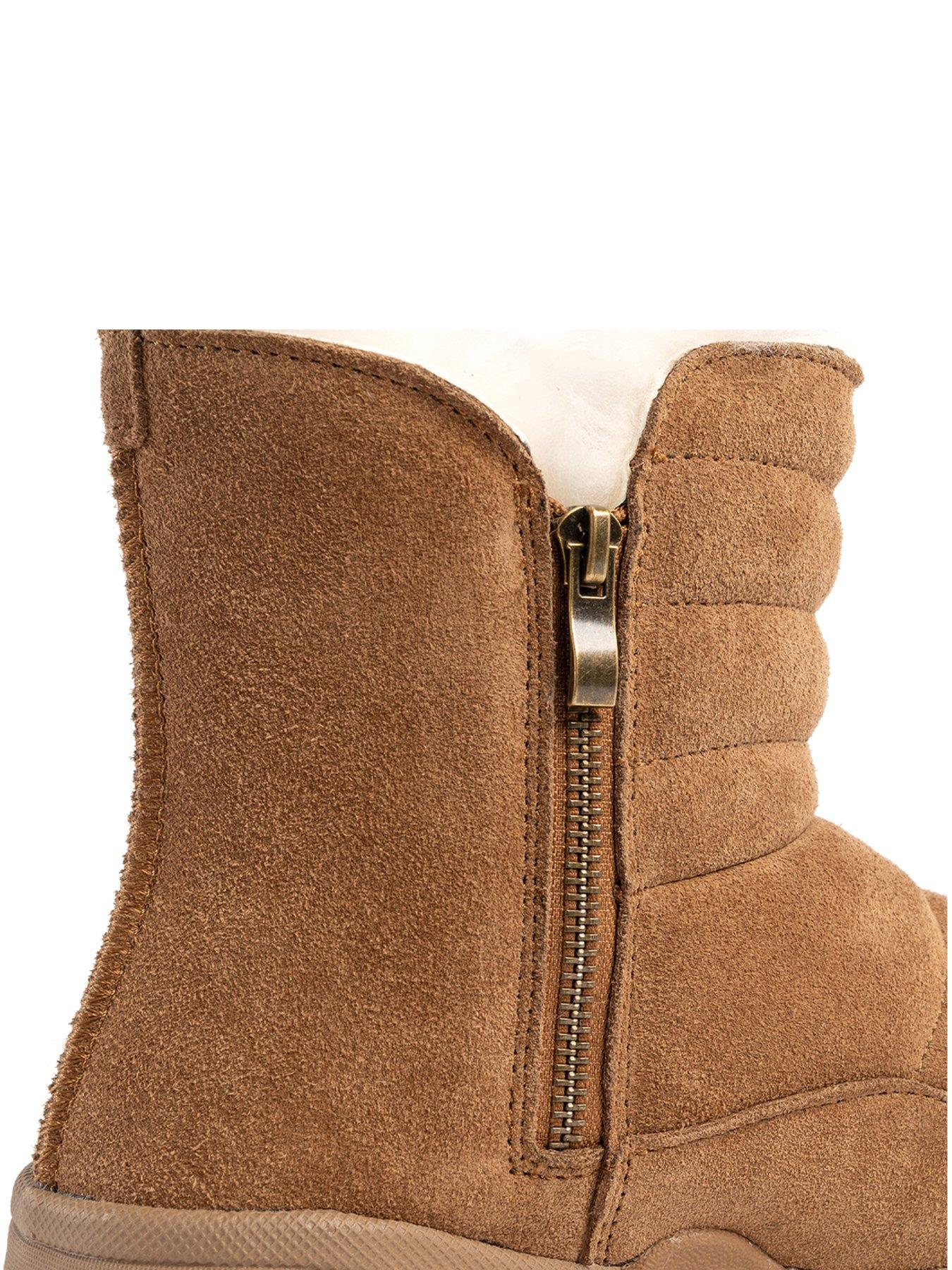 Image 5 of 5 of Just Sheepskin Ladies Hannah Sheepskin Padded Boot - Chestnut
