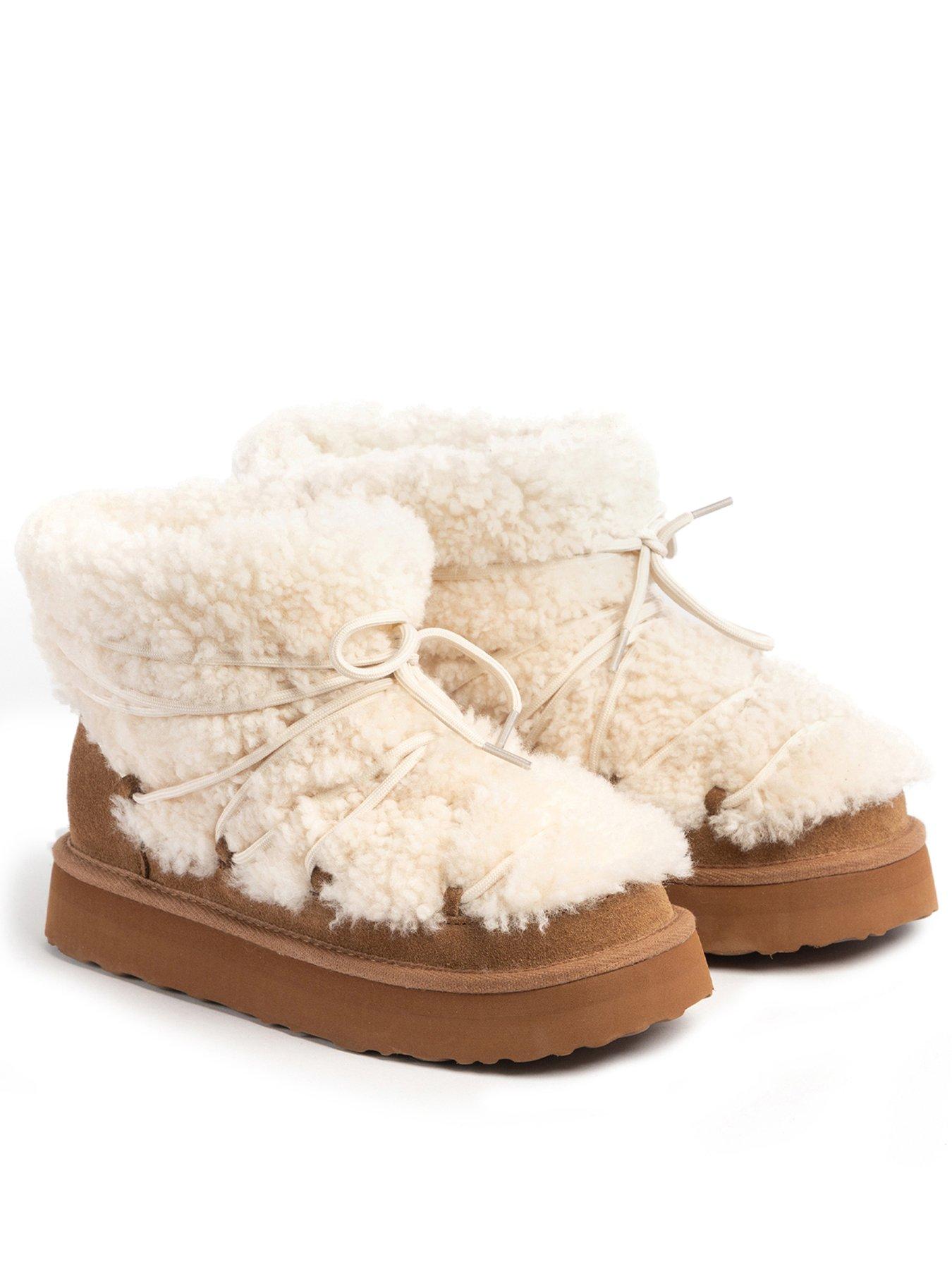 Image 1 of 5 of Just Sheepskin Ladies Brooke Sheepskin Alpine Snow Boot - Chestnut
