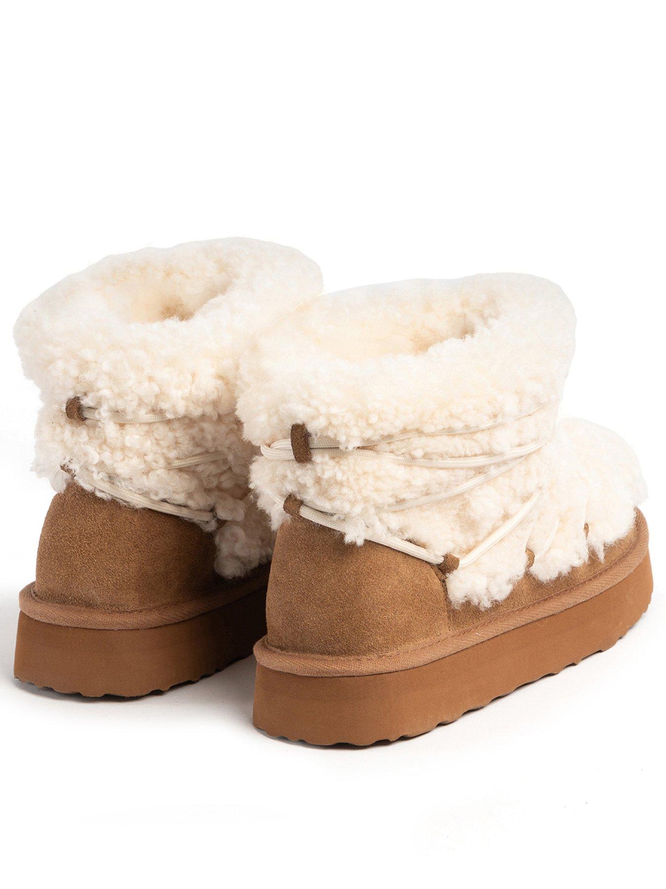 Image 2 of 5 of Just Sheepskin Ladies Brooke Sheepskin Alpine Snow Boot - Chestnut