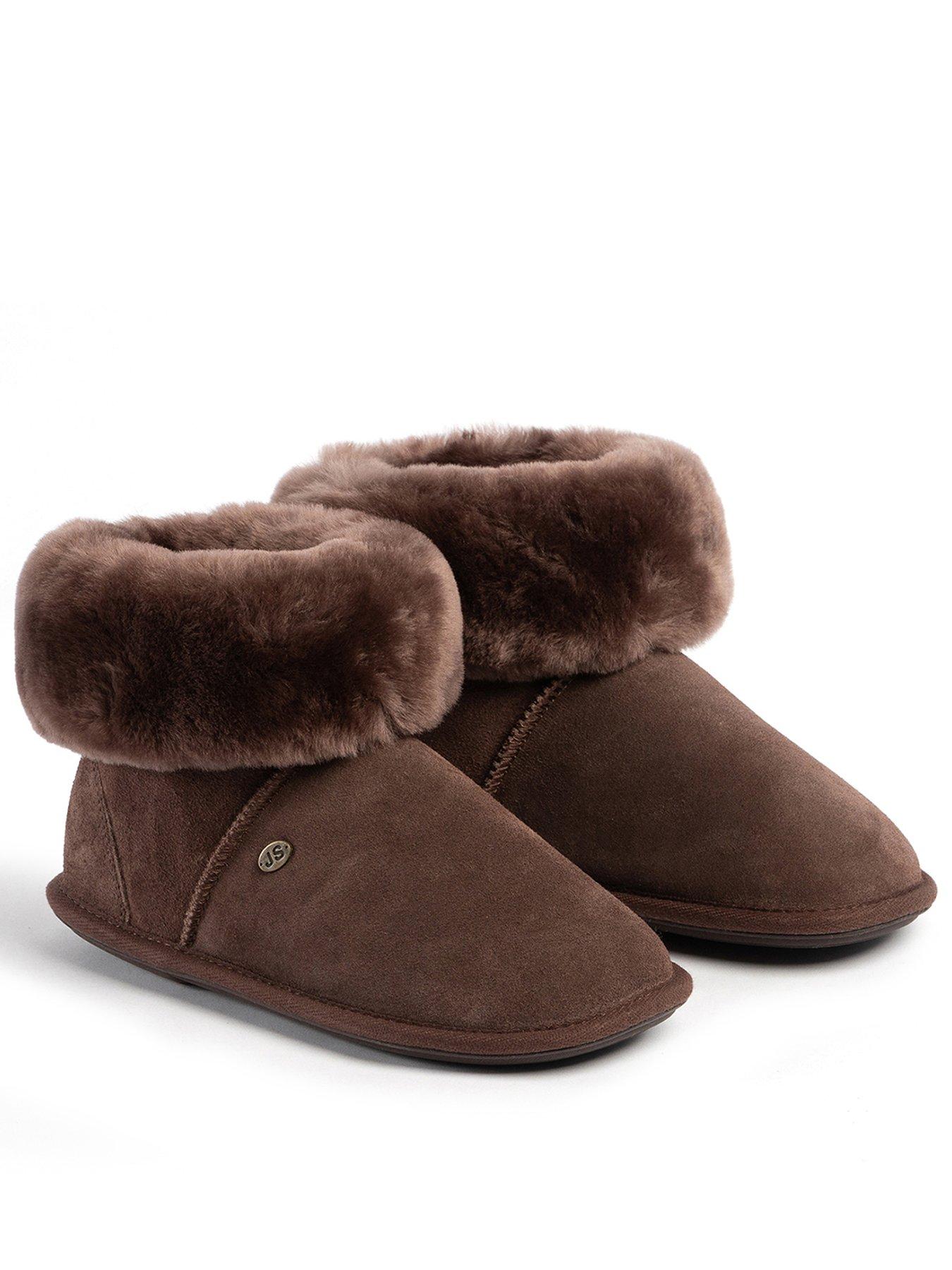 undefined Ladies Albery Sheepskin Slipper - Chocolate