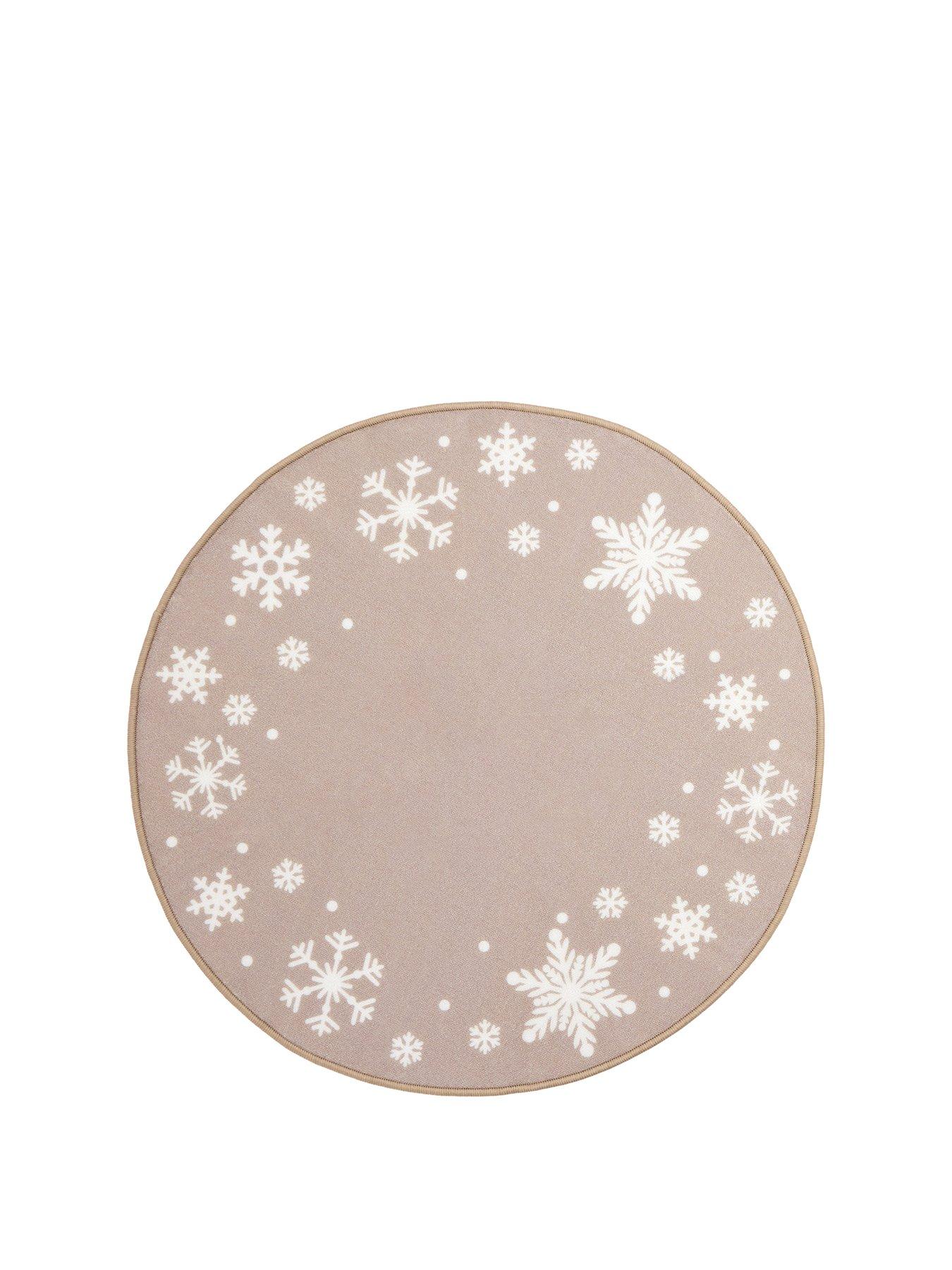 Image 2 of 3 of Very Home Natural Snowflake Circle Rug