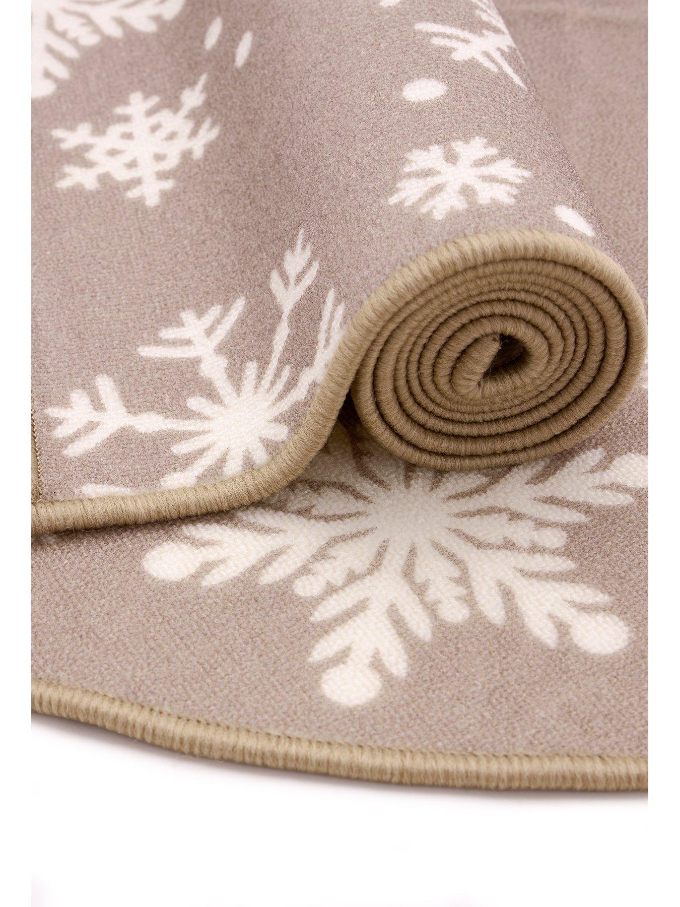Image 3 of 3 of Very Home Natural Snowflake Circle Rug