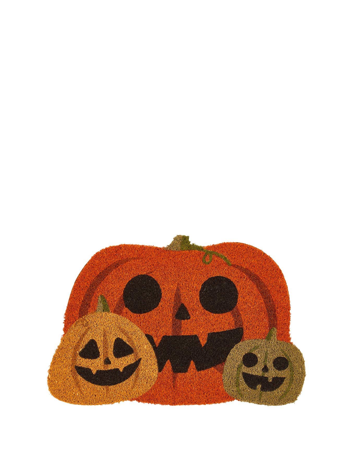 Image 2 of 3 of Very Home Shaped Halloween Pumpkin Doormat - Multi