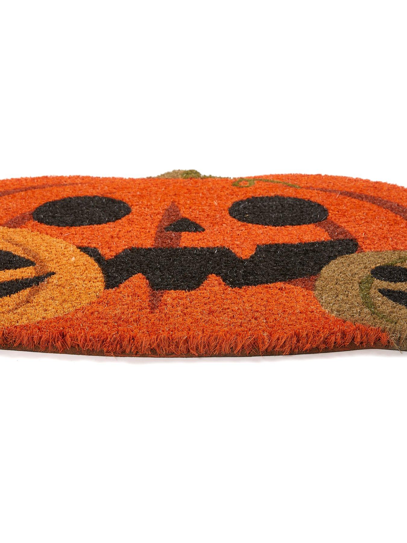 Image 3 of 3 of Very Home Shaped Halloween Pumpkin Doormat - Multi
